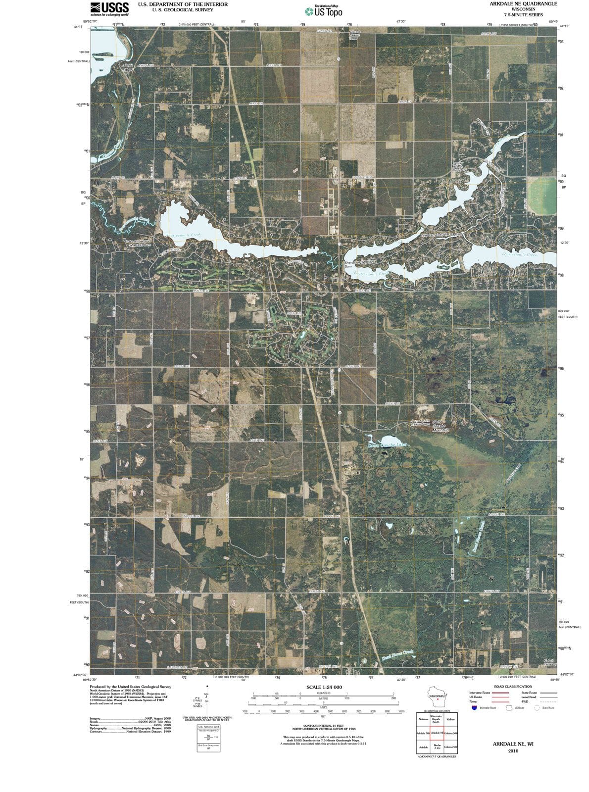 2010 Arkdale, WI - Wisconsin - USGS Topographic Map
