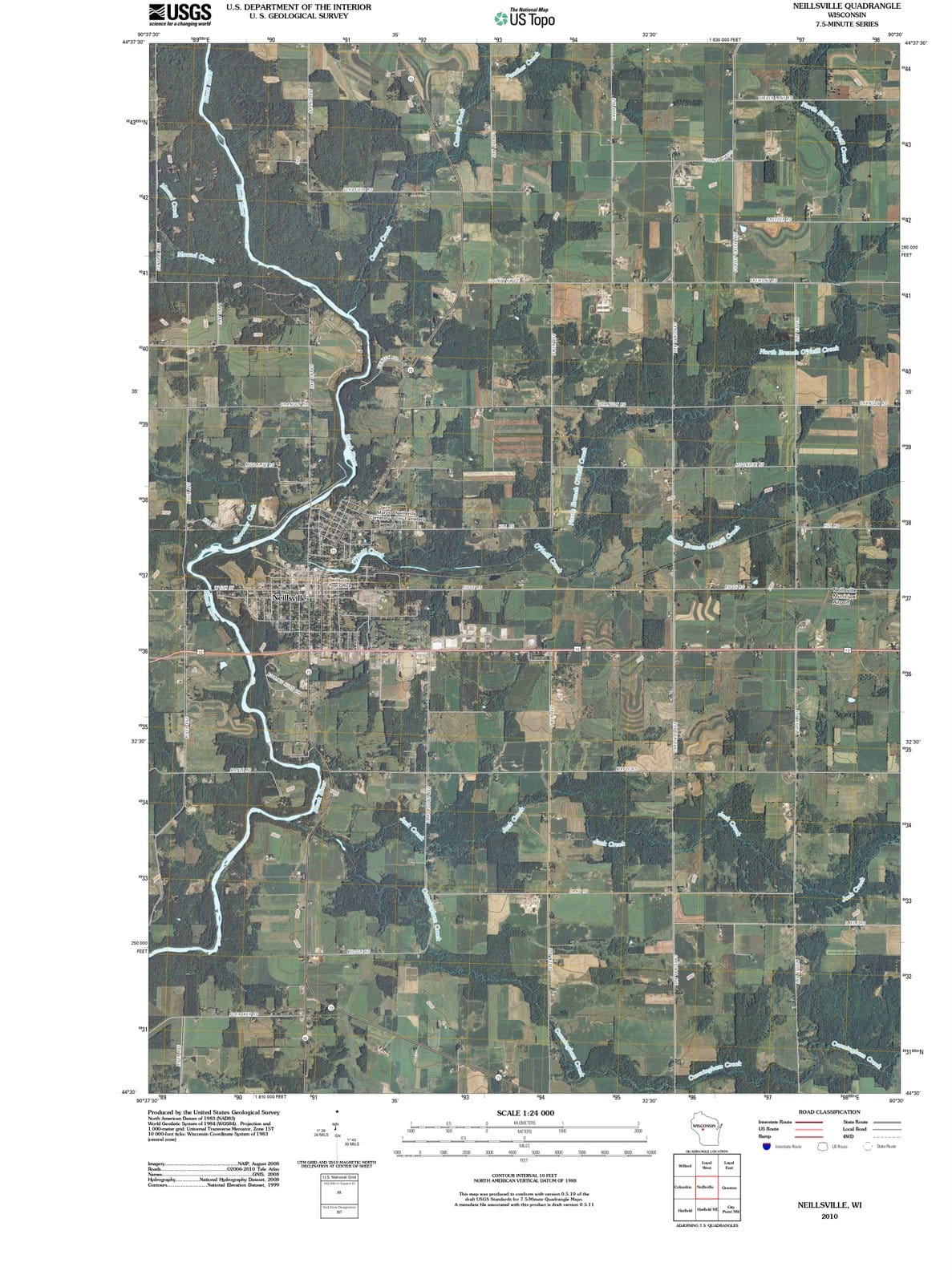 2010 Neillsville, WI - Wisconsin - USGS Topographic Map