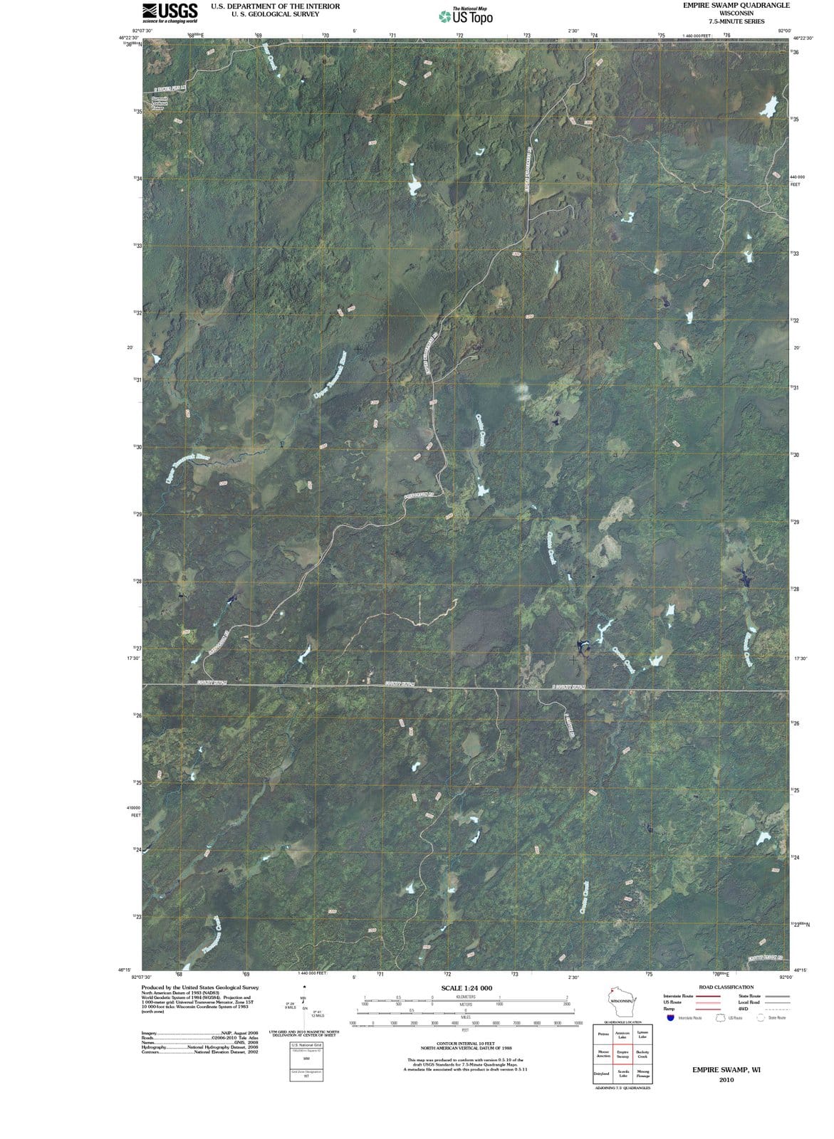 2010 Empireamp, WI - Wisconsin - USGS Topographic Map