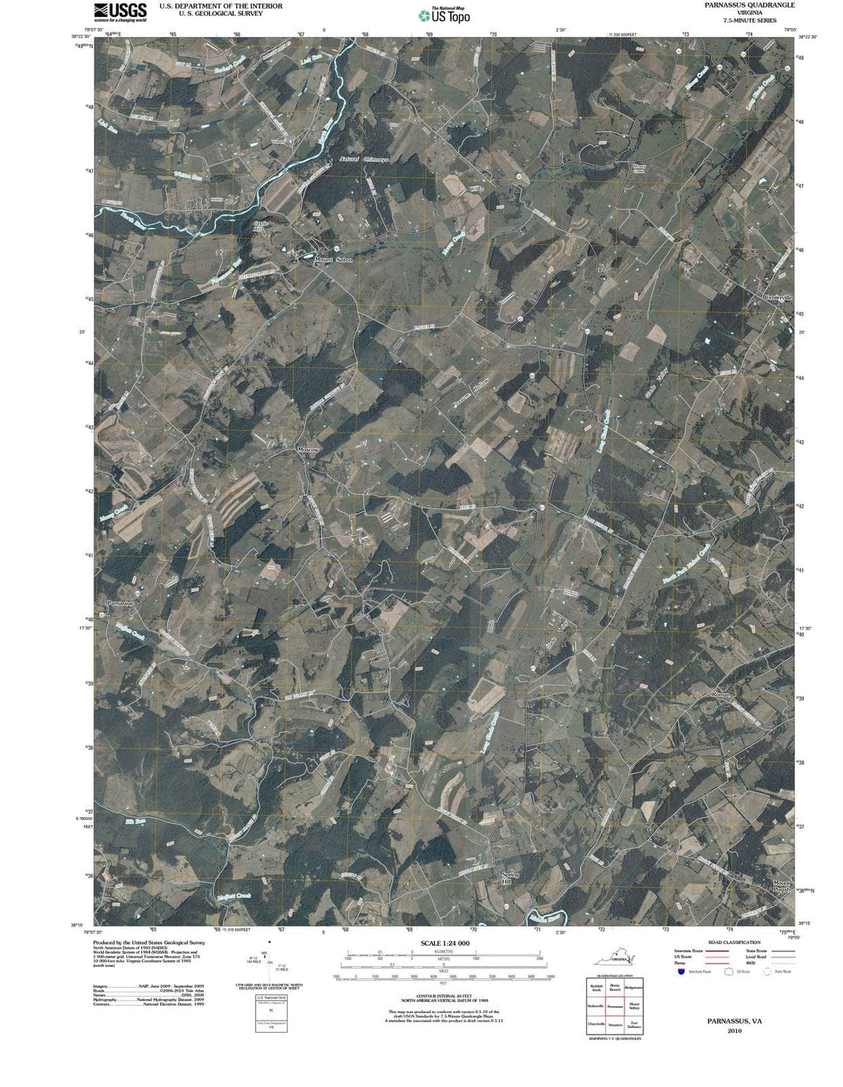 2010 Parnassus, VA - Virginia - USGS Topographic Map
