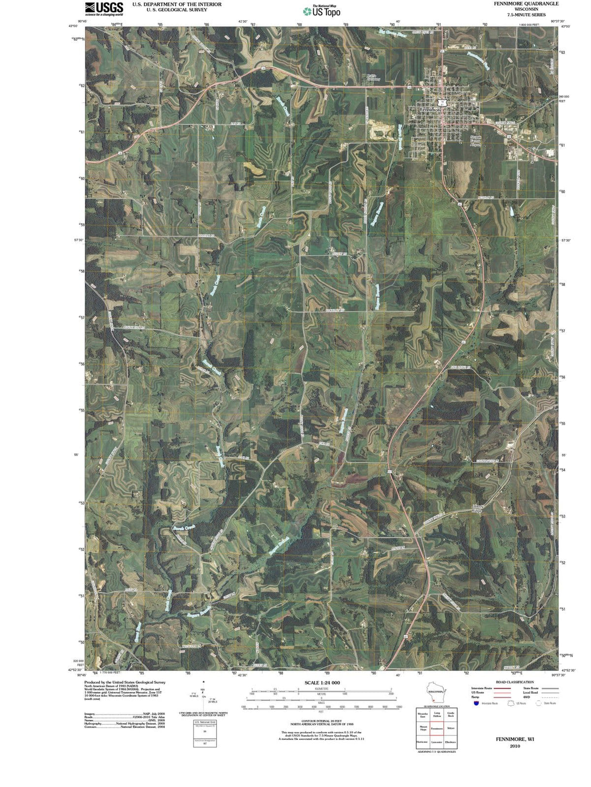 2010 Fennimore, WI - Wisconsin - USGS Topographic Map