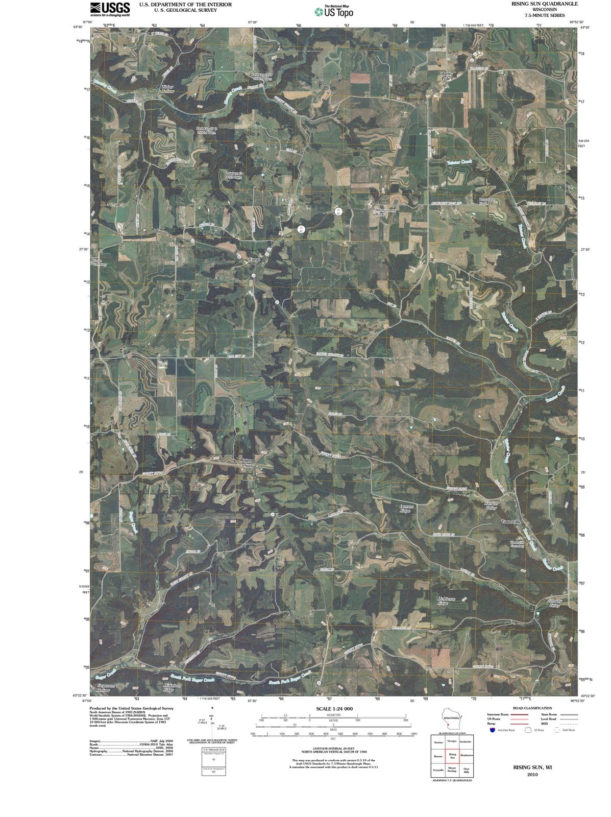 2010 Rising Sun, WI - Wisconsin - USGS Topographic Map