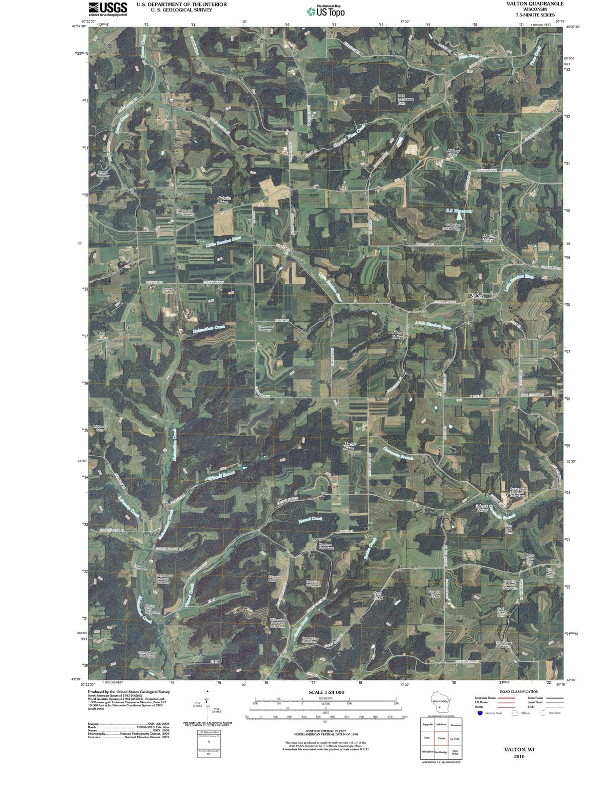 2010 Valton, WI - Wisconsin - USGS Topographic Map