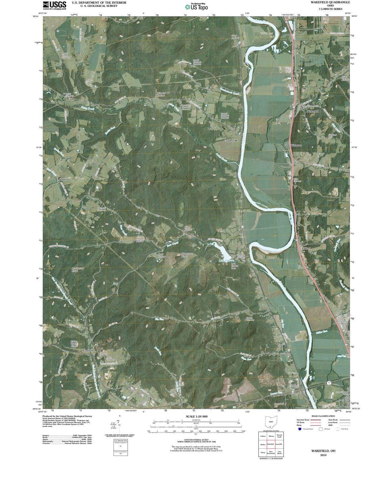 2010 Wakefield, OH - Ohio - USGS Topographic Map