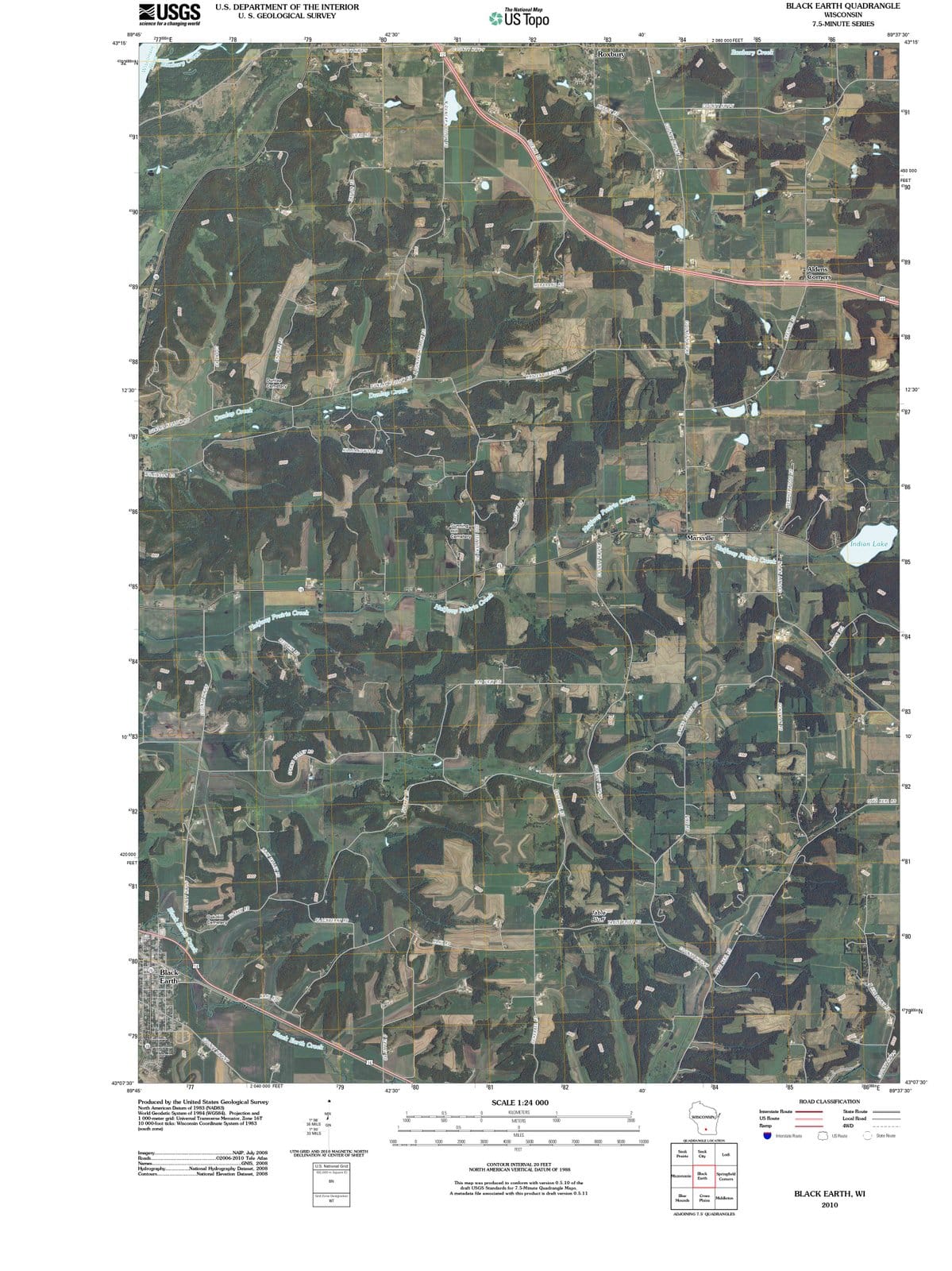 2010 Black Earth, WI - Wisconsin - USGS Topographic Map