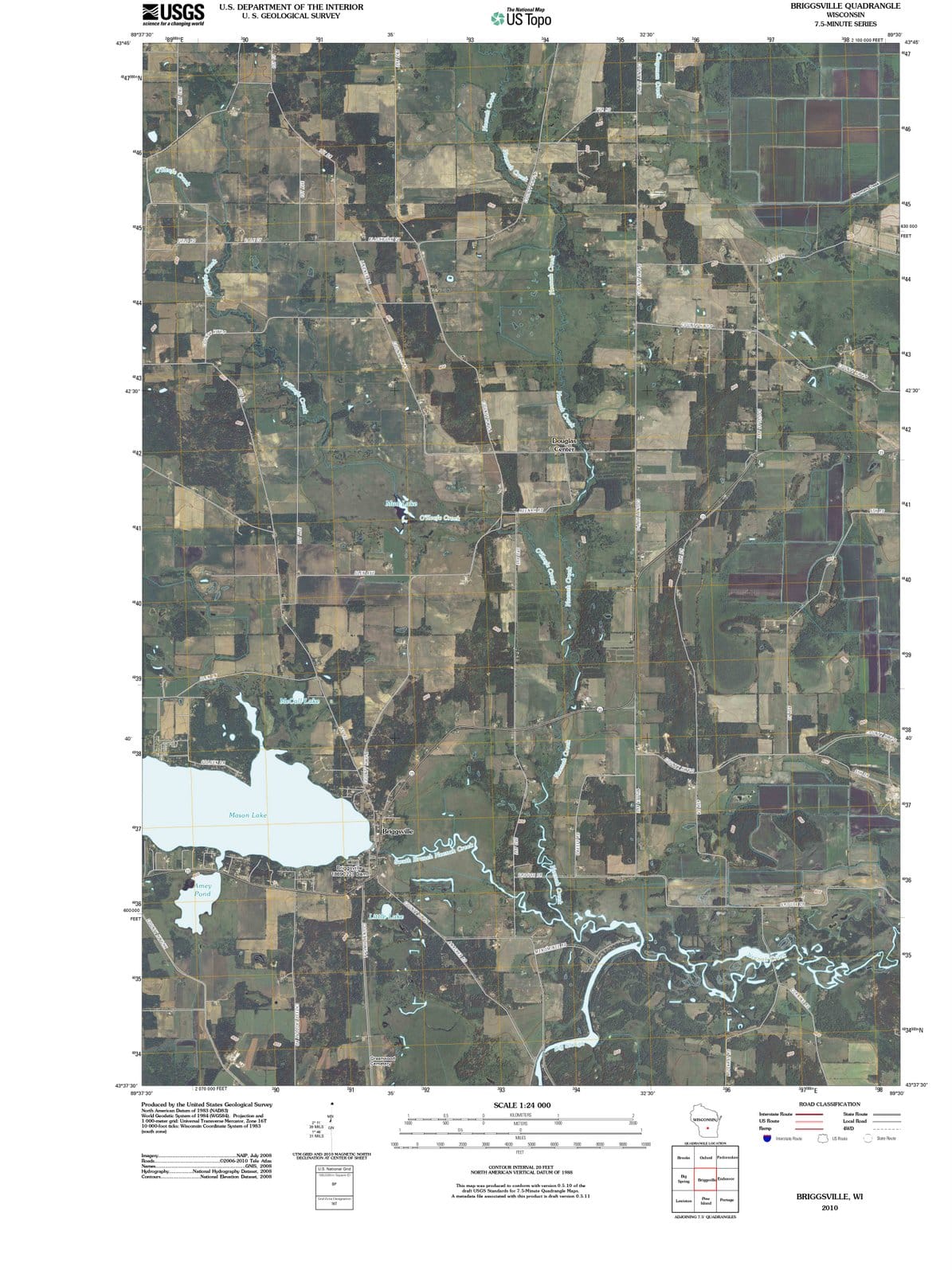 2010 Briggsville, WI - Wisconsin - USGS Topographic Map