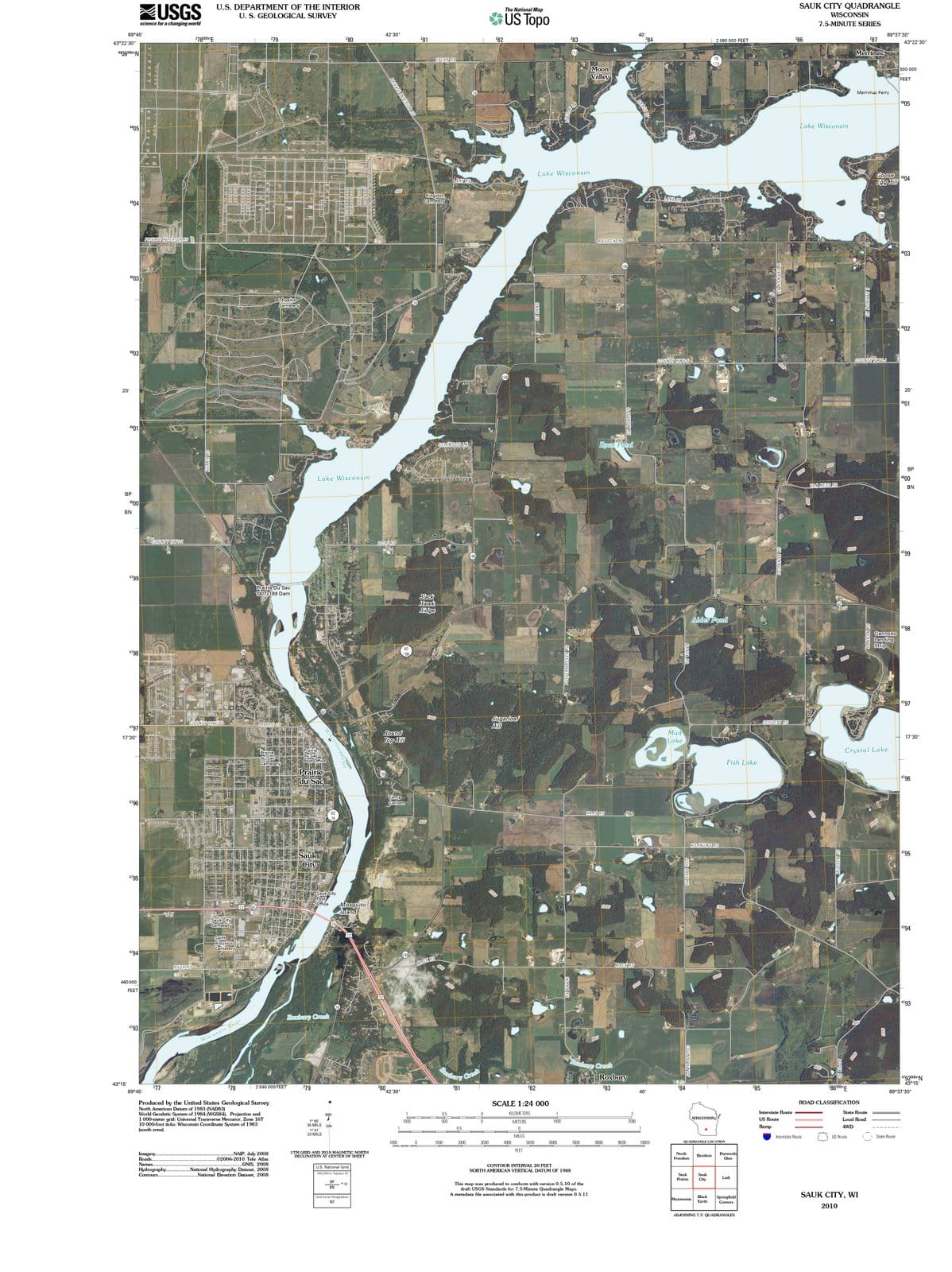 2010 Sauk City, WI - Wisconsin - USGS Topographic Map
