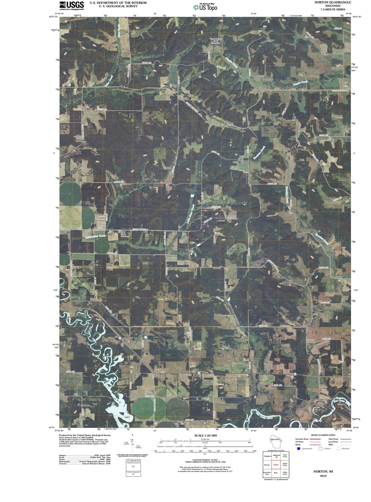 2010 Norton, WI - Wisconsin - USGS Topographic Map