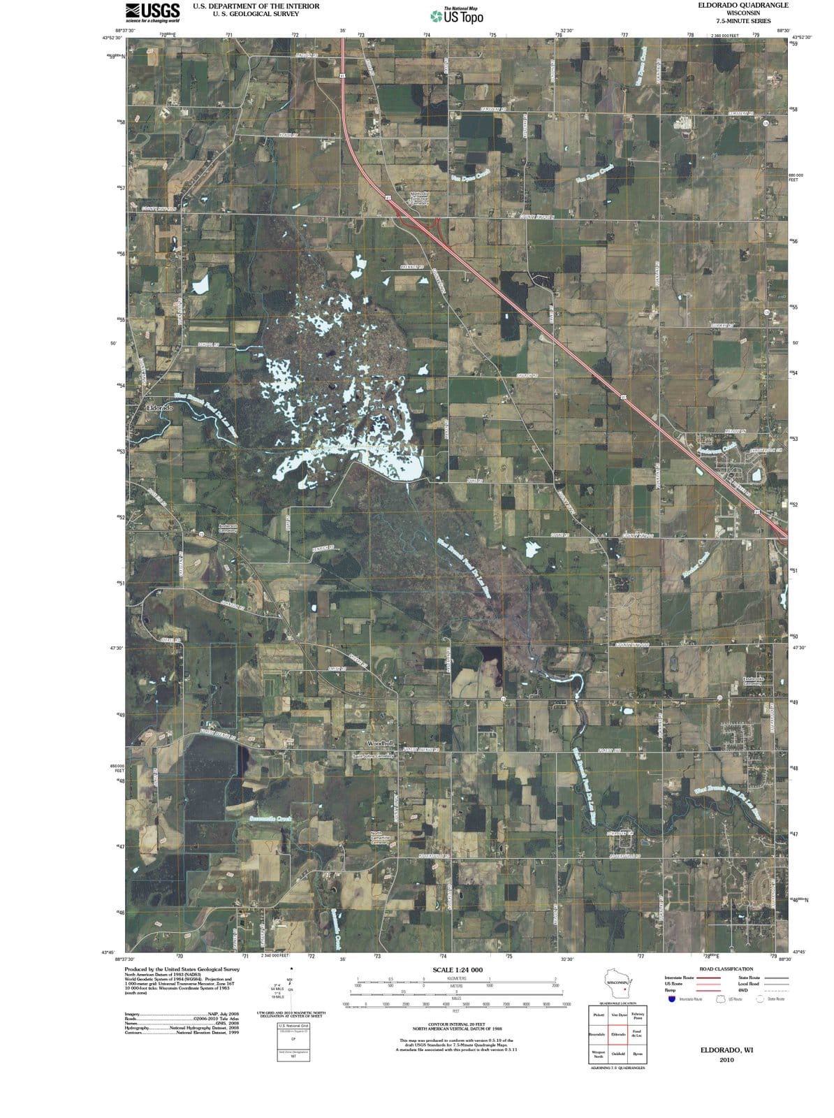 2010 Eldorado, WI - Wisconsin - USGS Topographic Map