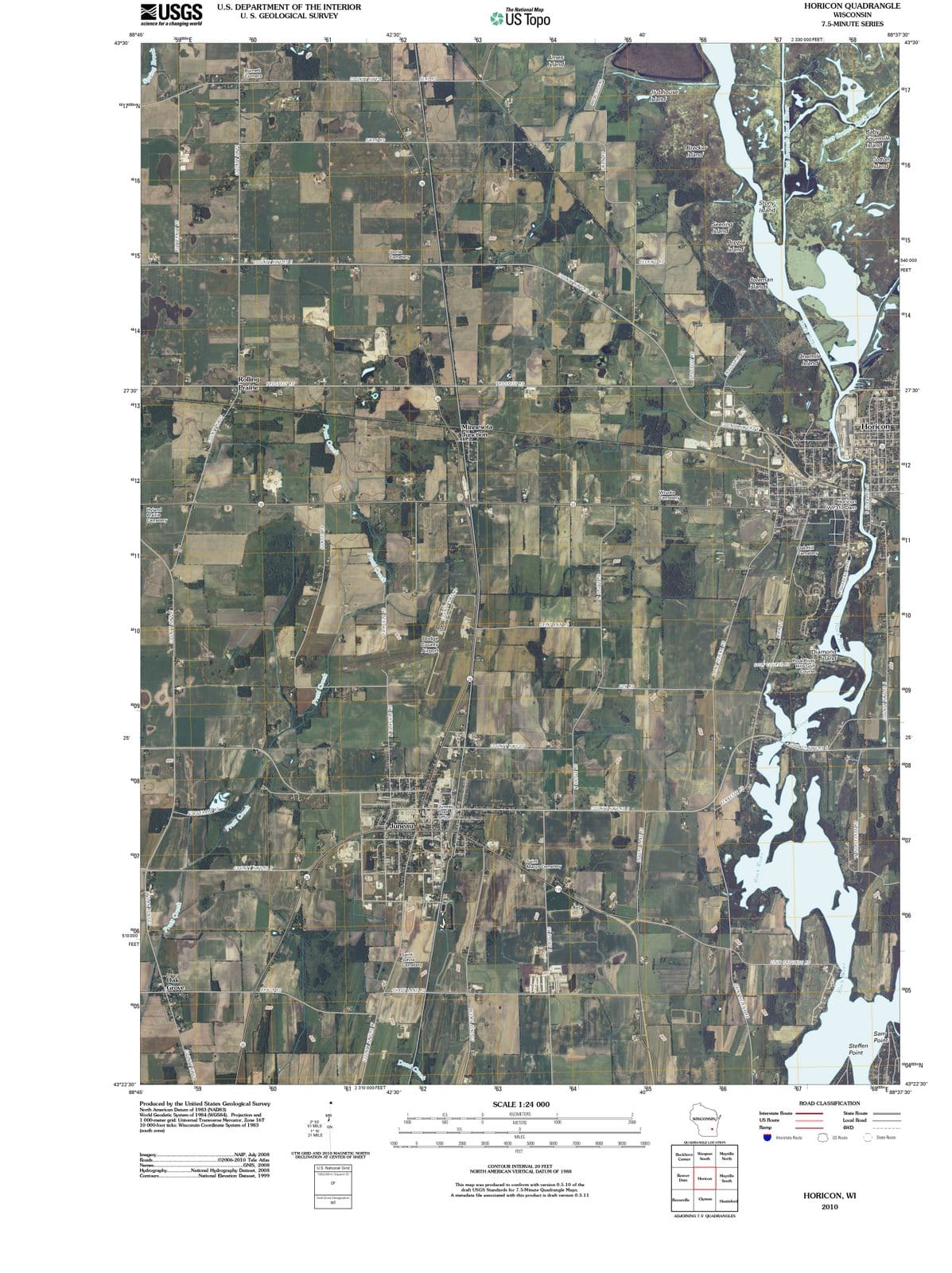 2010 Horicon, WI - Wisconsin - USGS Topographic Map