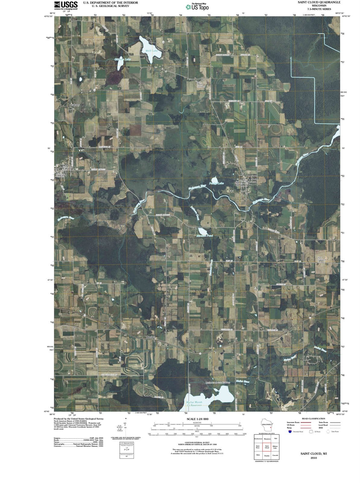 2010 Saint Cloud, WI - Wisconsin - USGS Topographic Map
