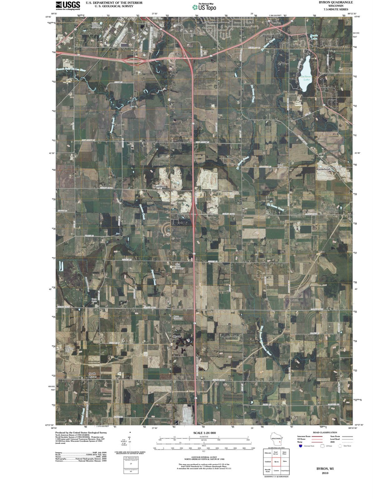 2010 Byron, WI - Wisconsin - USGS Topographic Map