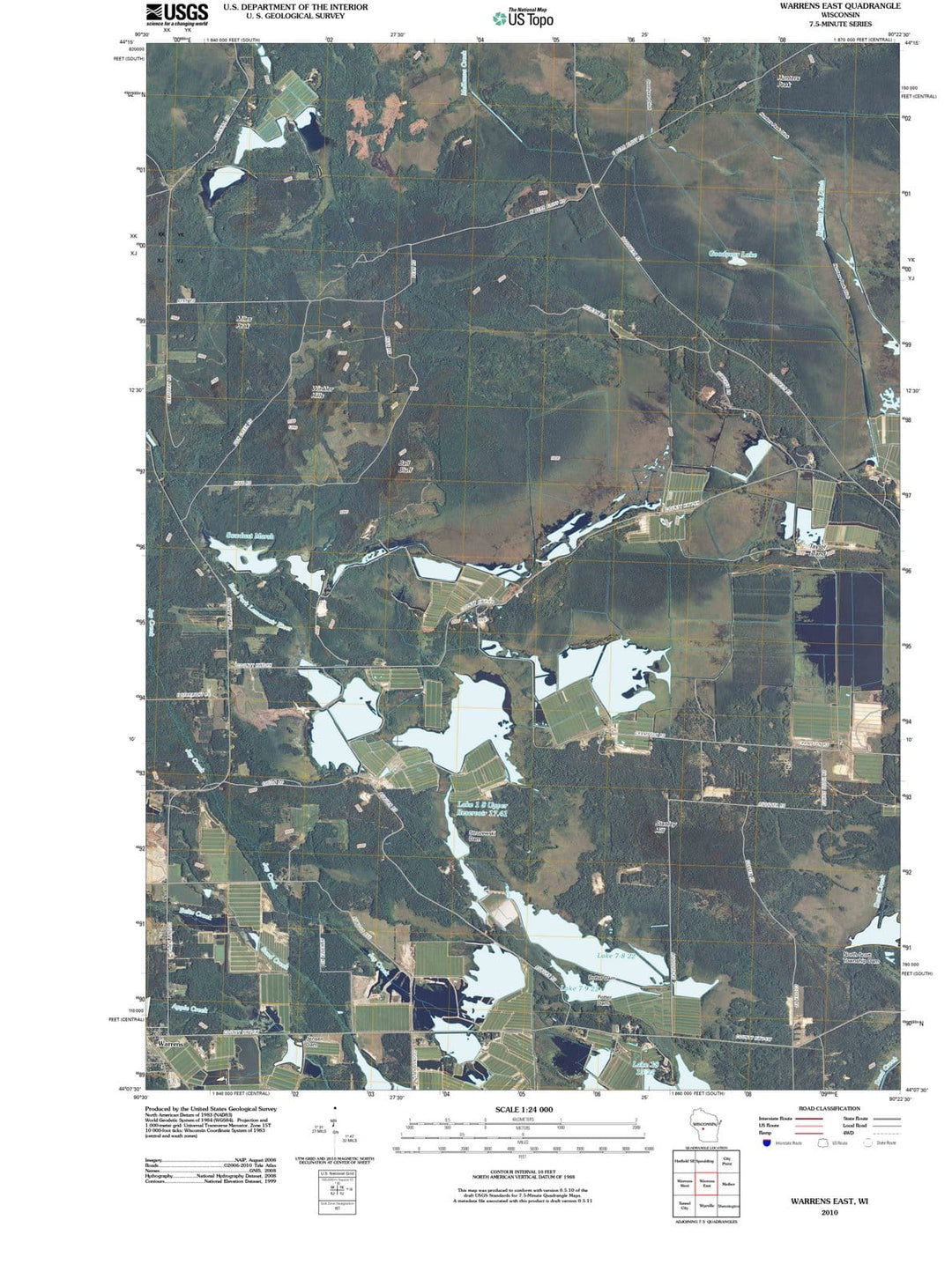 2010 Warrens East, WI - Wisconsin - USGS Topographic Map
