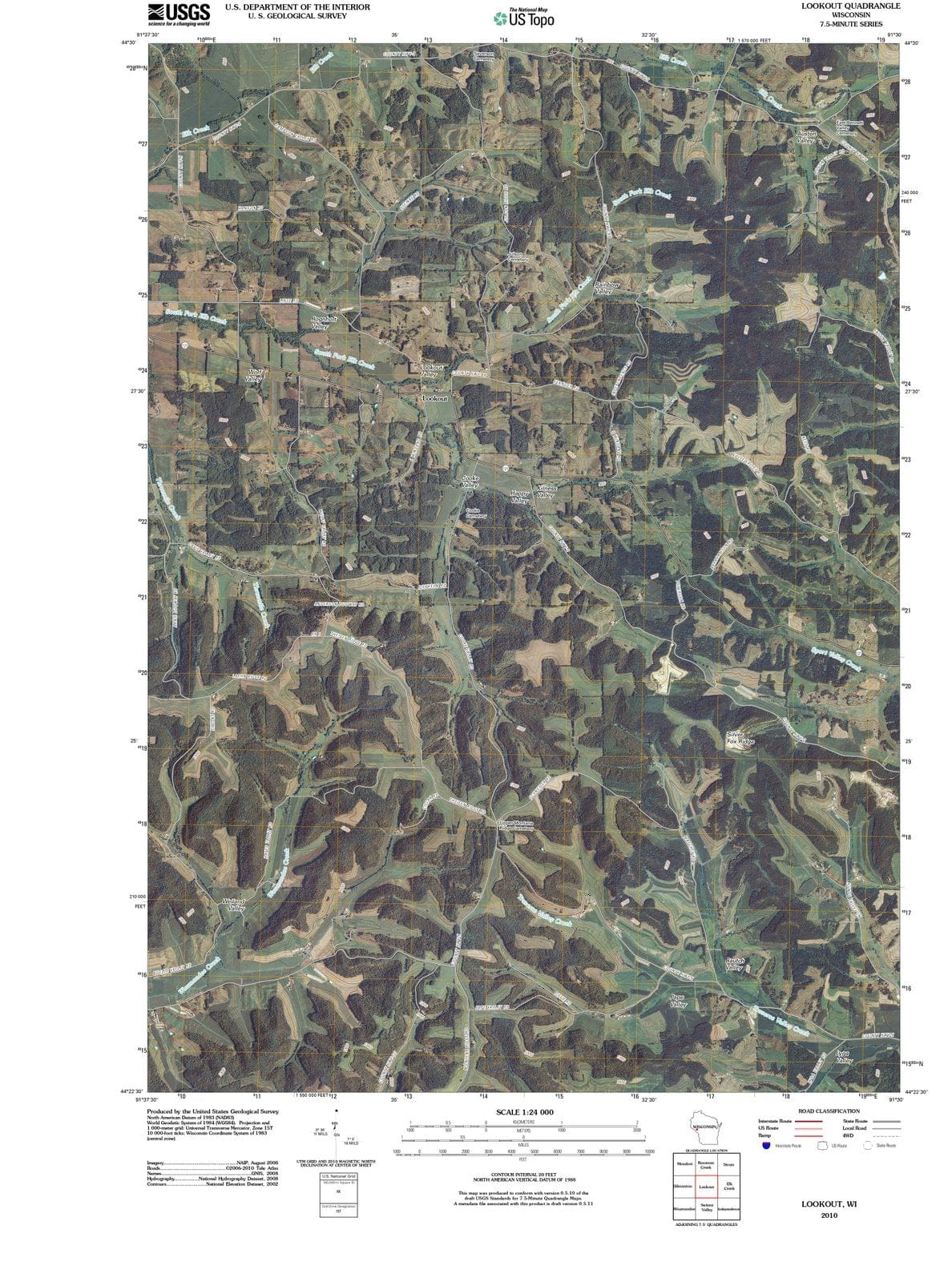 2010 Lookout, WI - Wisconsin - USGS Topographic Map