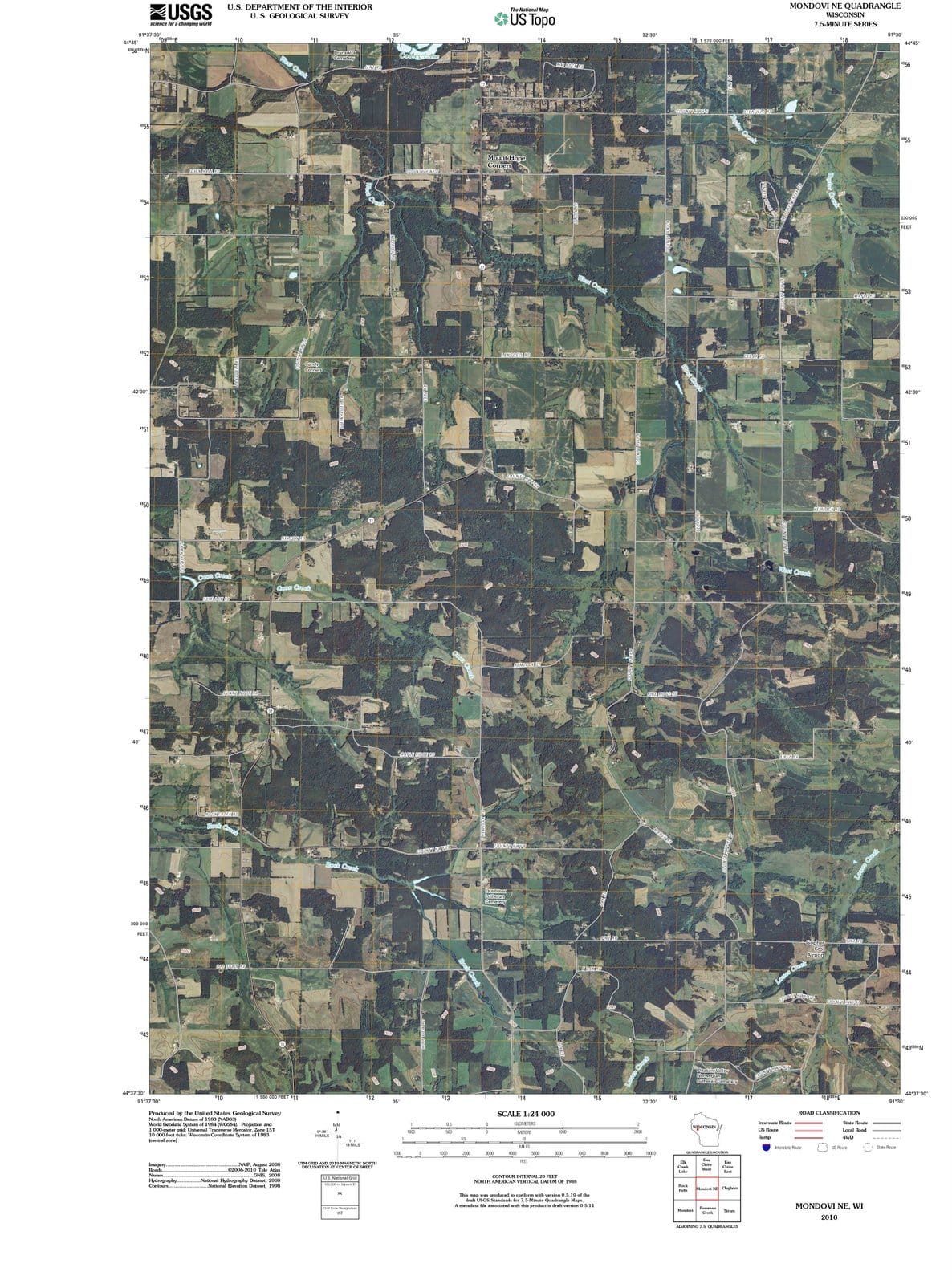 2010 Mondovi, WI - Wisconsin - USGS Topographic Map