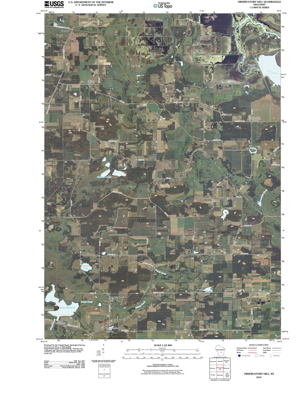 2010 Observatory Hill, WI - Wisconsin - USGS Topographic Map