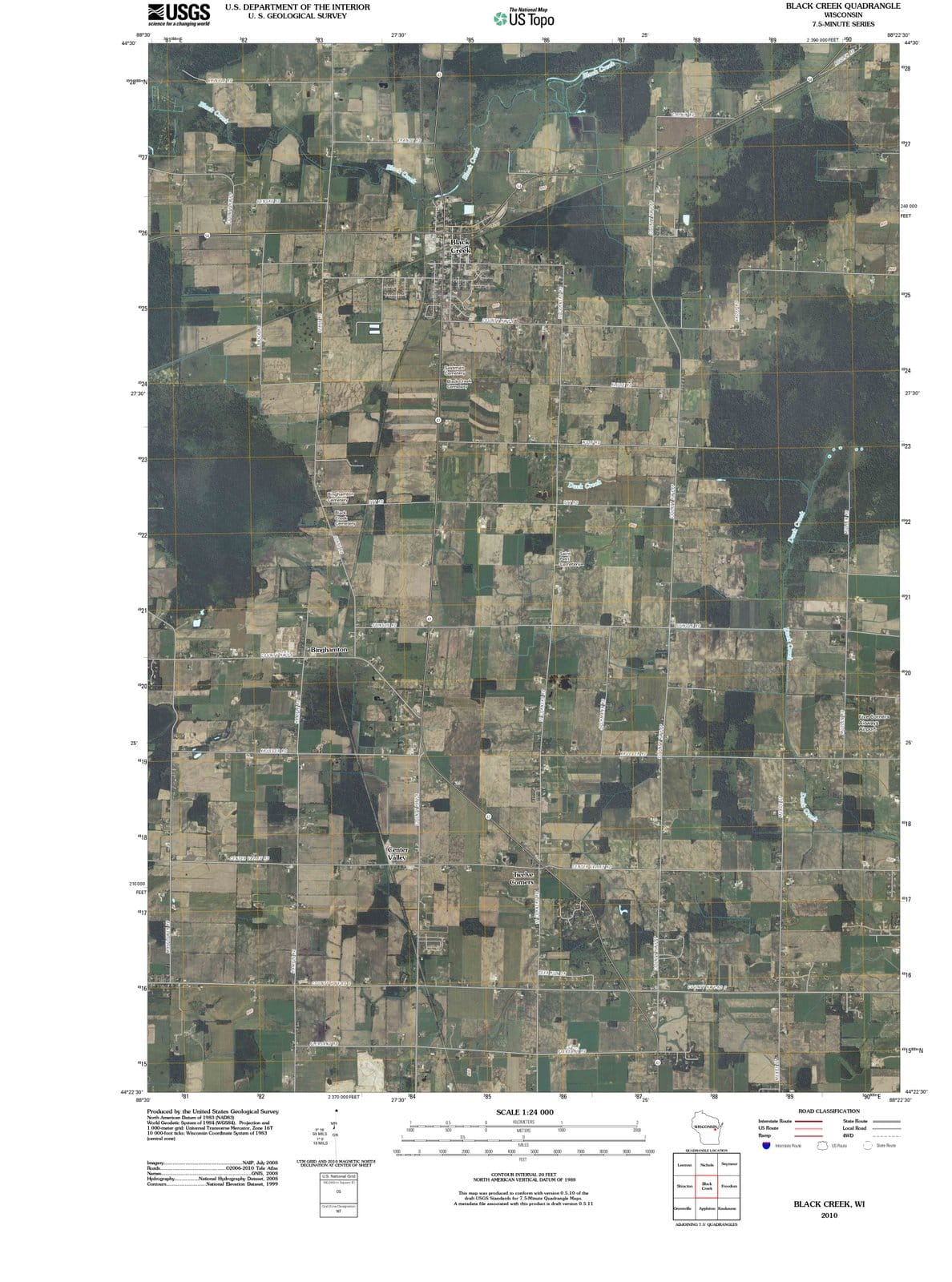 2010 Black Creek, WI - Wisconsin - USGS Topographic Map