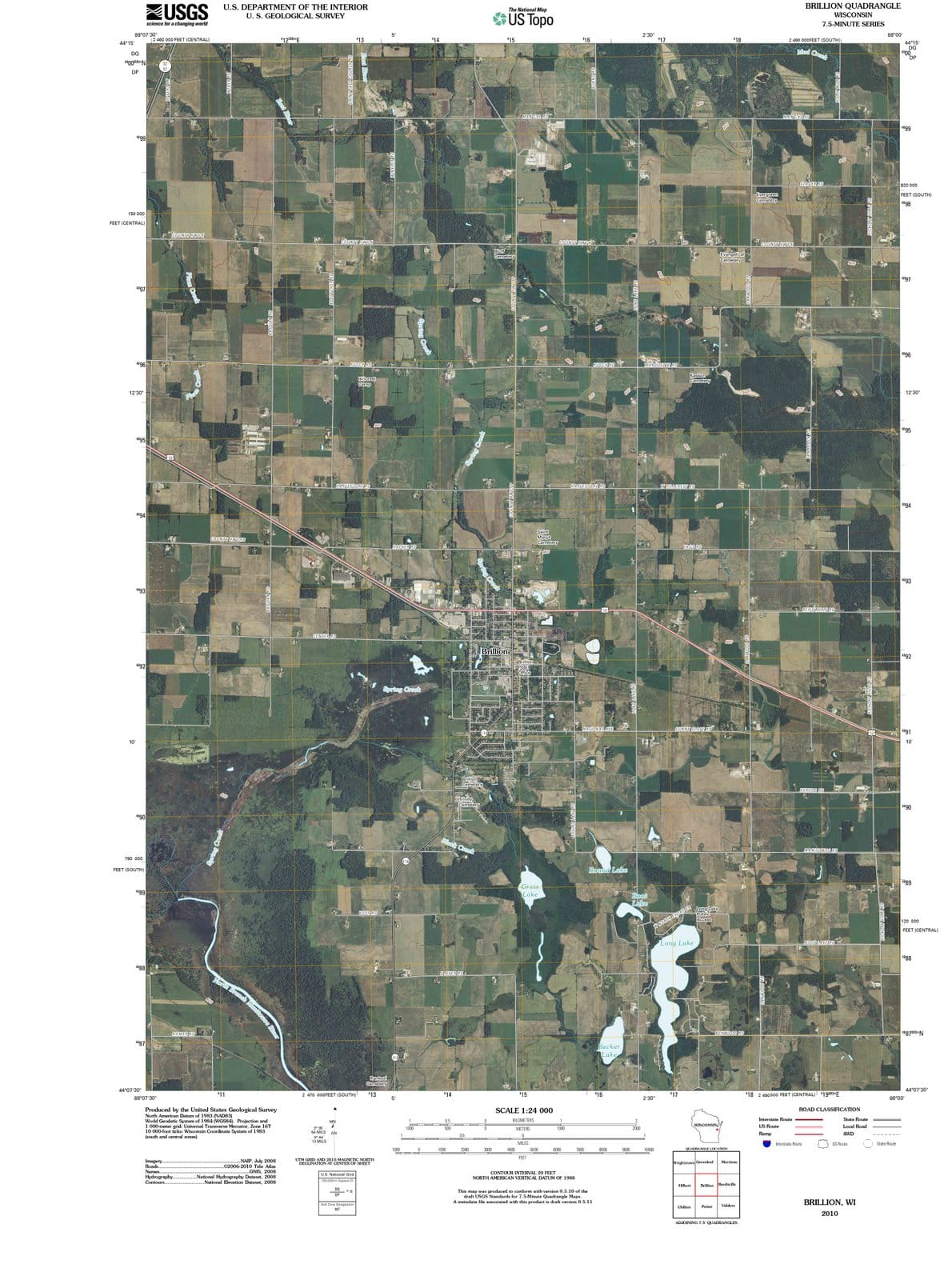 2010 Brillion, WI - Wisconsin - USGS Topographic Map