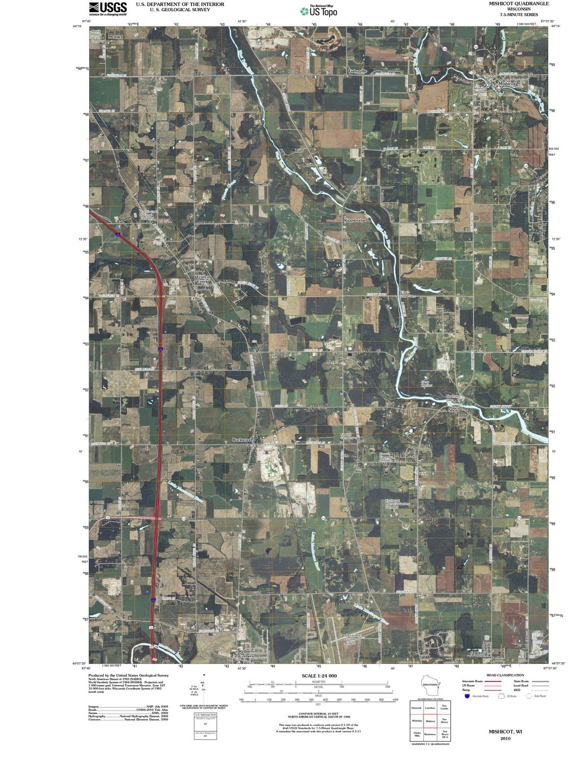 2010 Mishicot, WI - Wisconsin - USGS Topographic Map