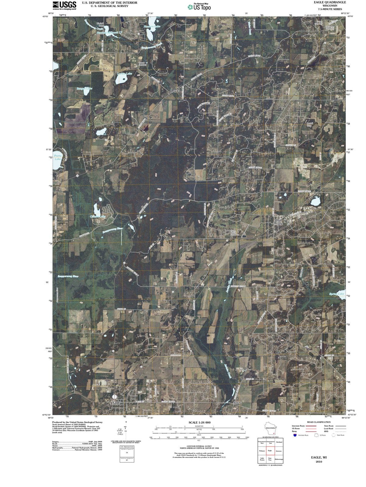 2010 Eagle, WI - Wisconsin - USGS Topographic Map