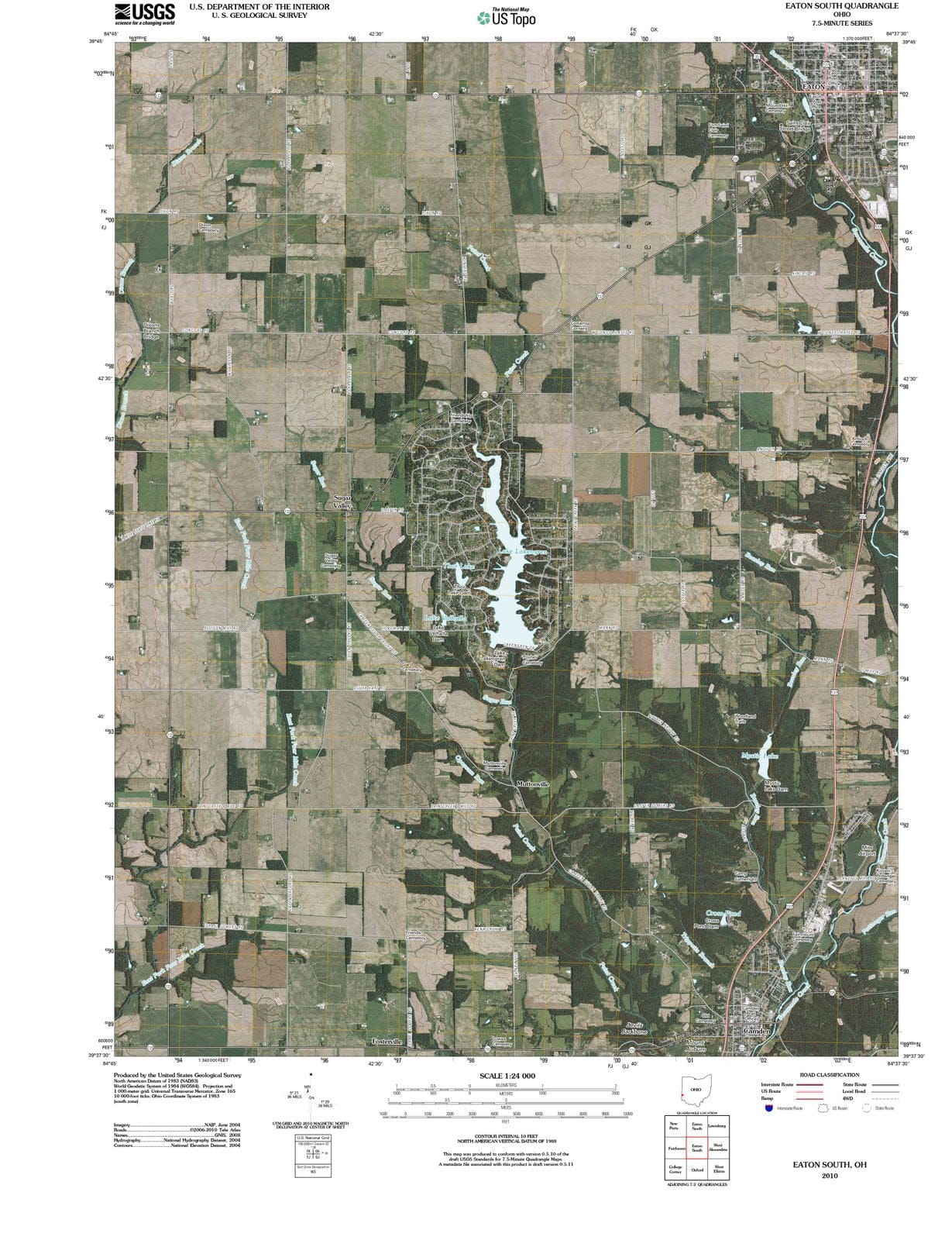 2010 Eaton South, OH - Ohio - USGS Topographic Map