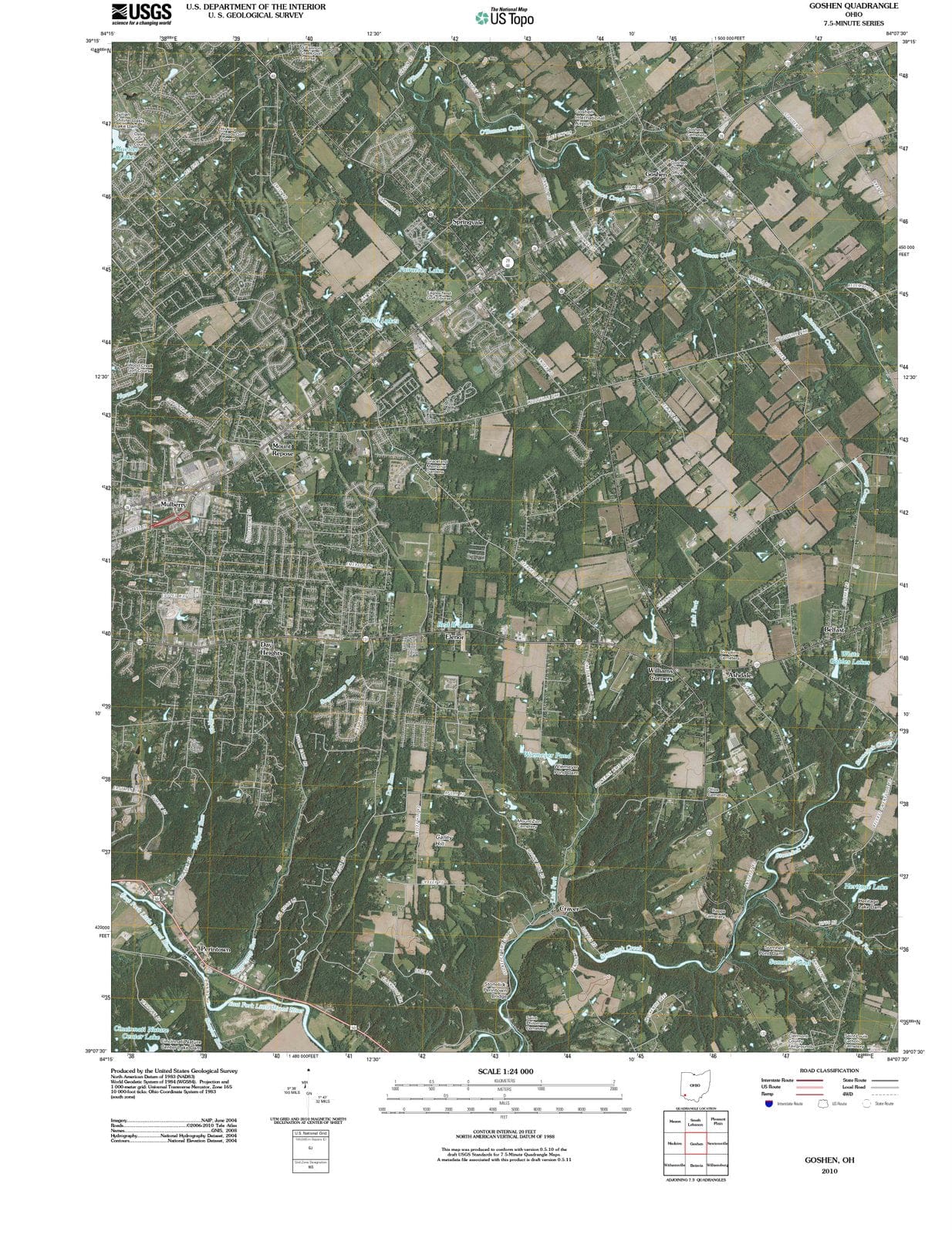 2010 Goshen, OH - Ohio - USGS Topographic Map
