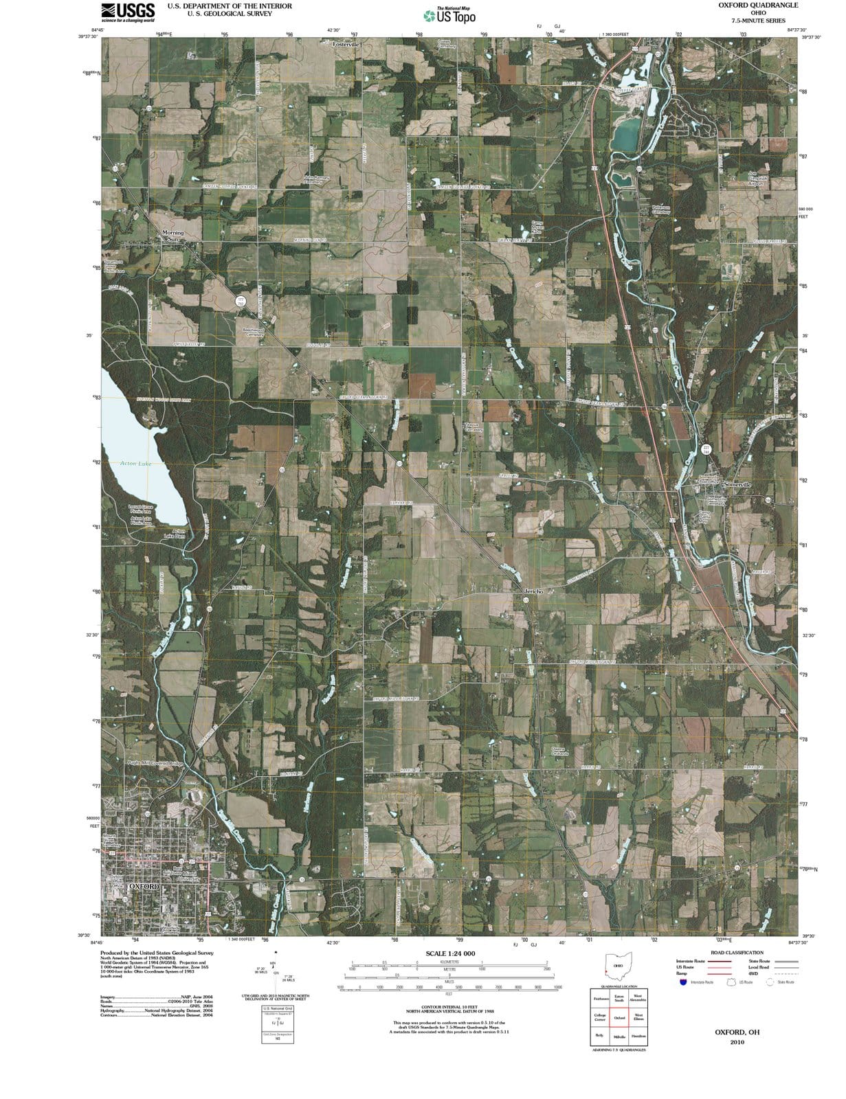 2010 Oxford, OH - Ohio - USGS Topographic Map