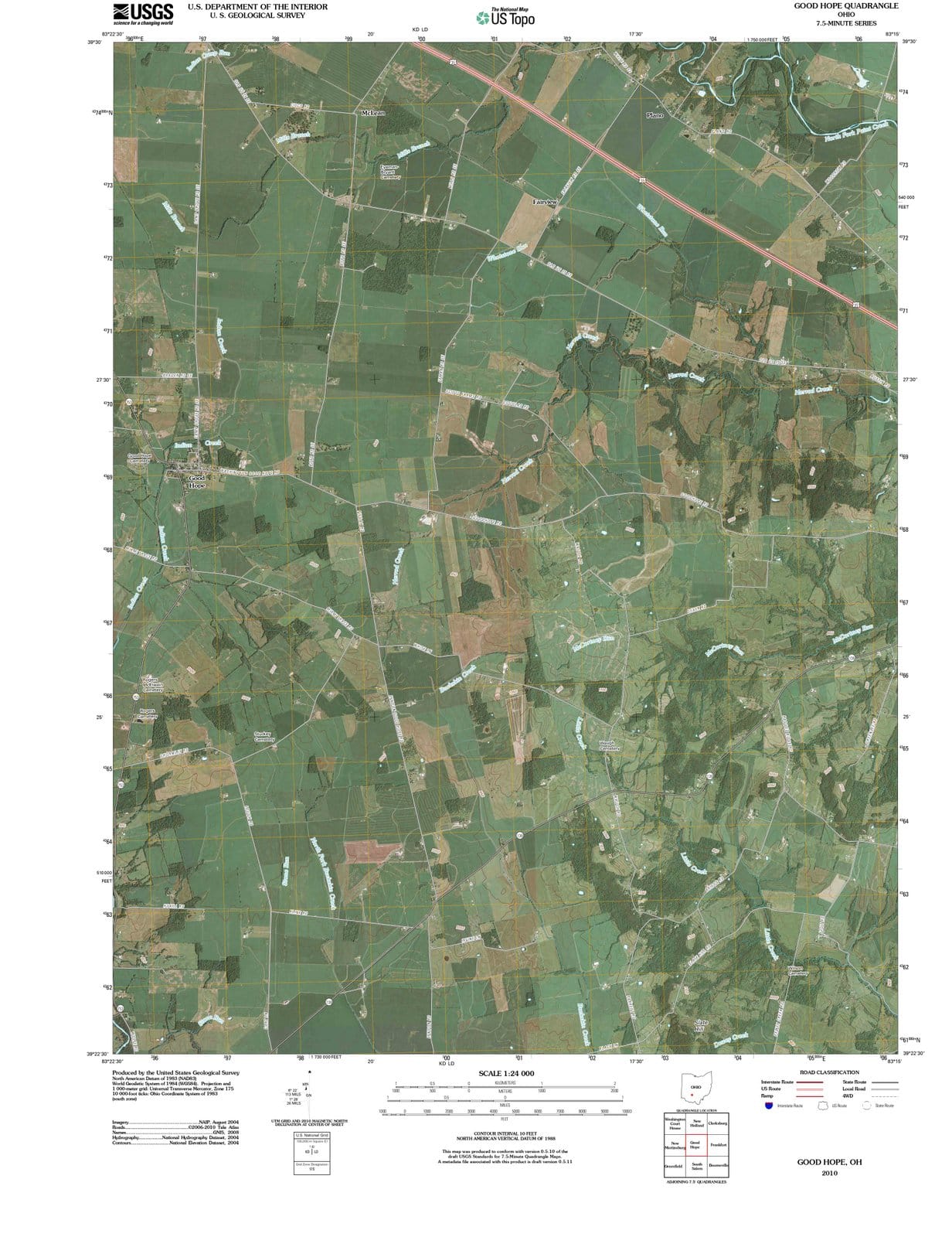 2010 Good Hope, OH - Ohio - USGS Topographic Map