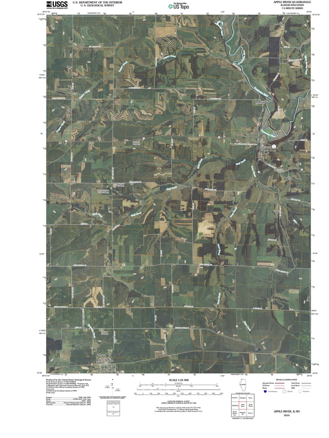 2010 Apple River, IL - Illinois - USGS Topographic Map