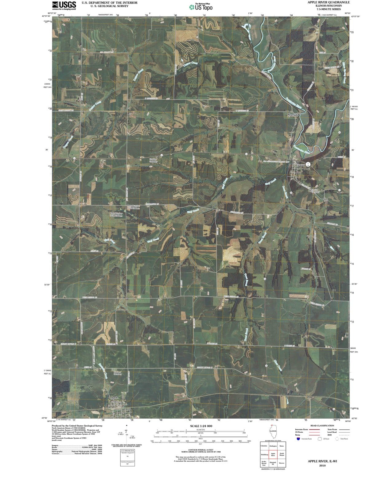 2010 Apple River, IL - Illinois - USGS Topographic Map