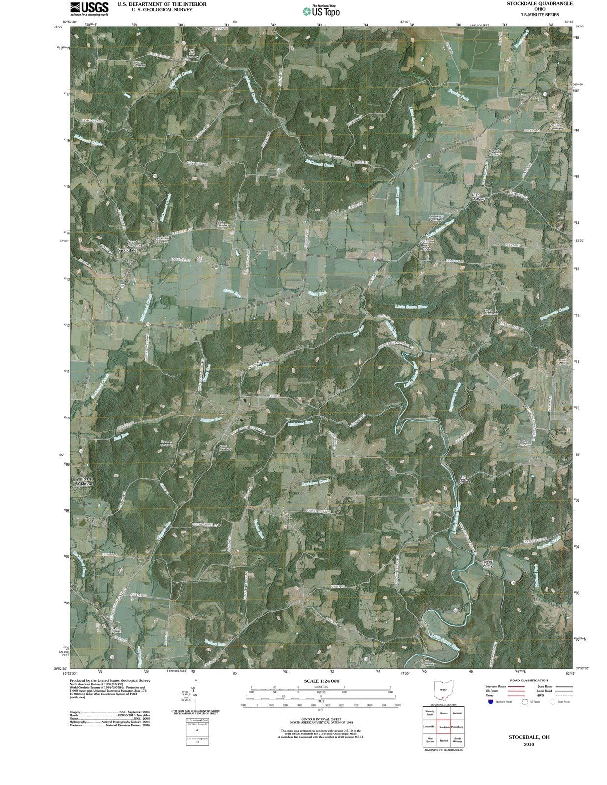 2010 Stockdale, OH - Ohio - USGS Topographic Map