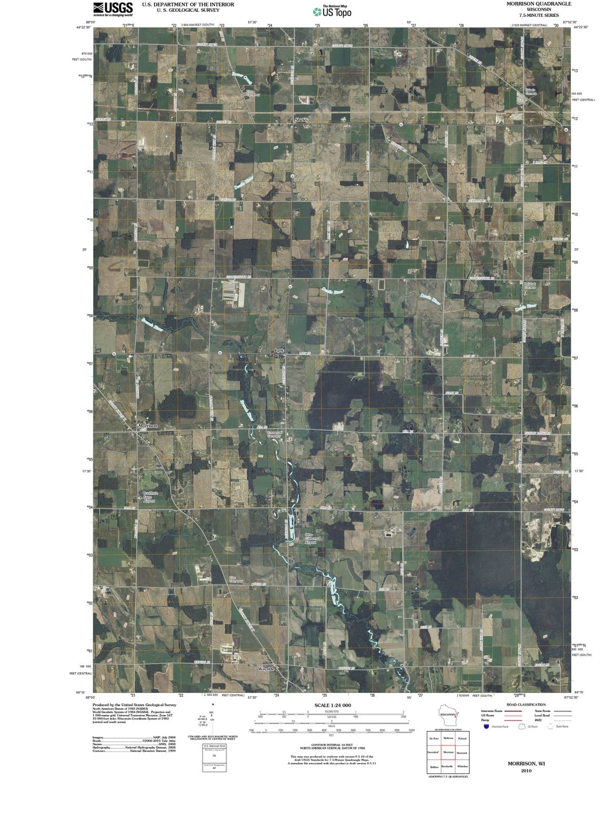 2010 Morrison, WI - Wisconsin - USGS Topographic Map