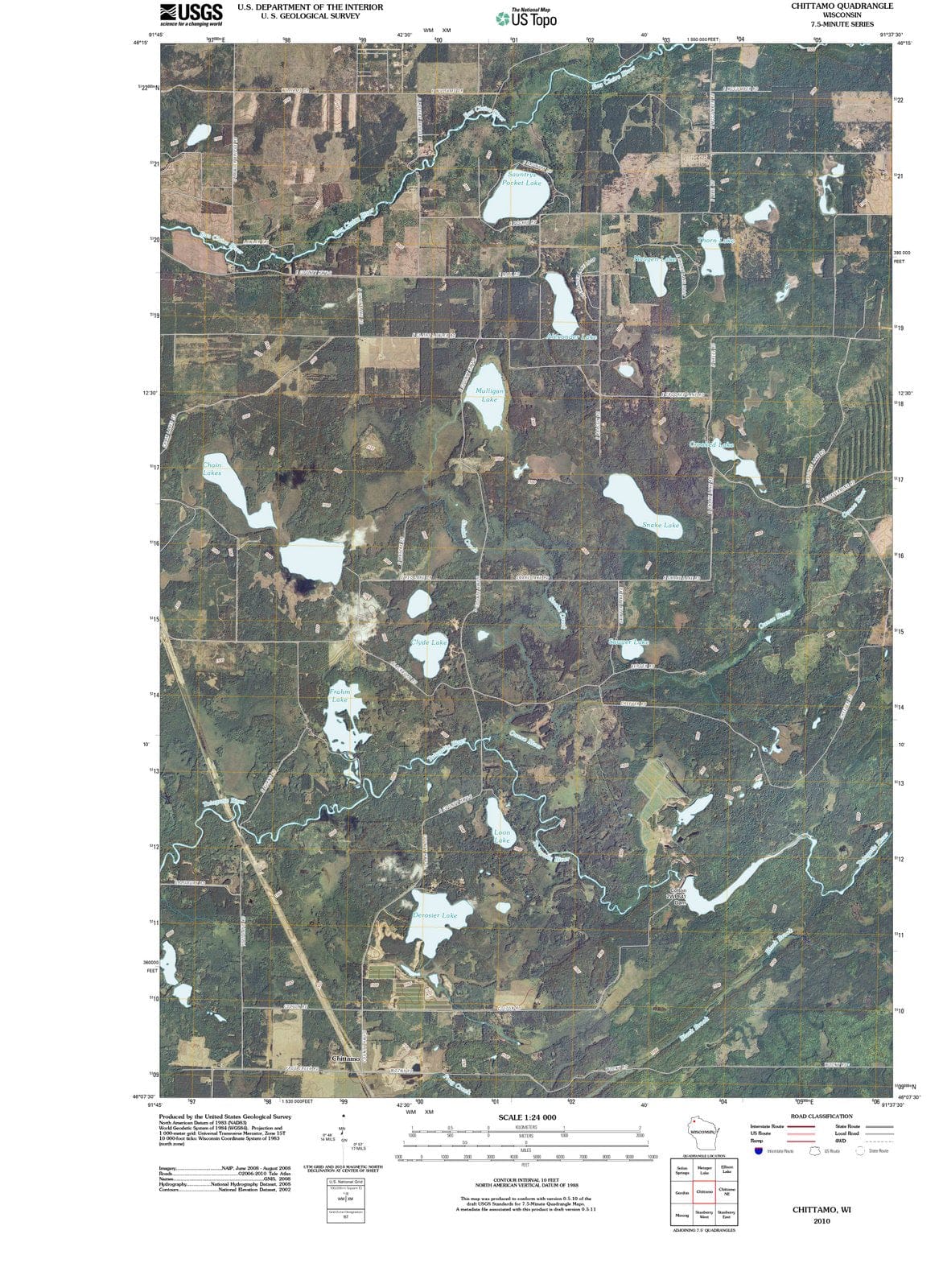 2010 Chittamo, WI - Wisconsin - USGS Topographic Map