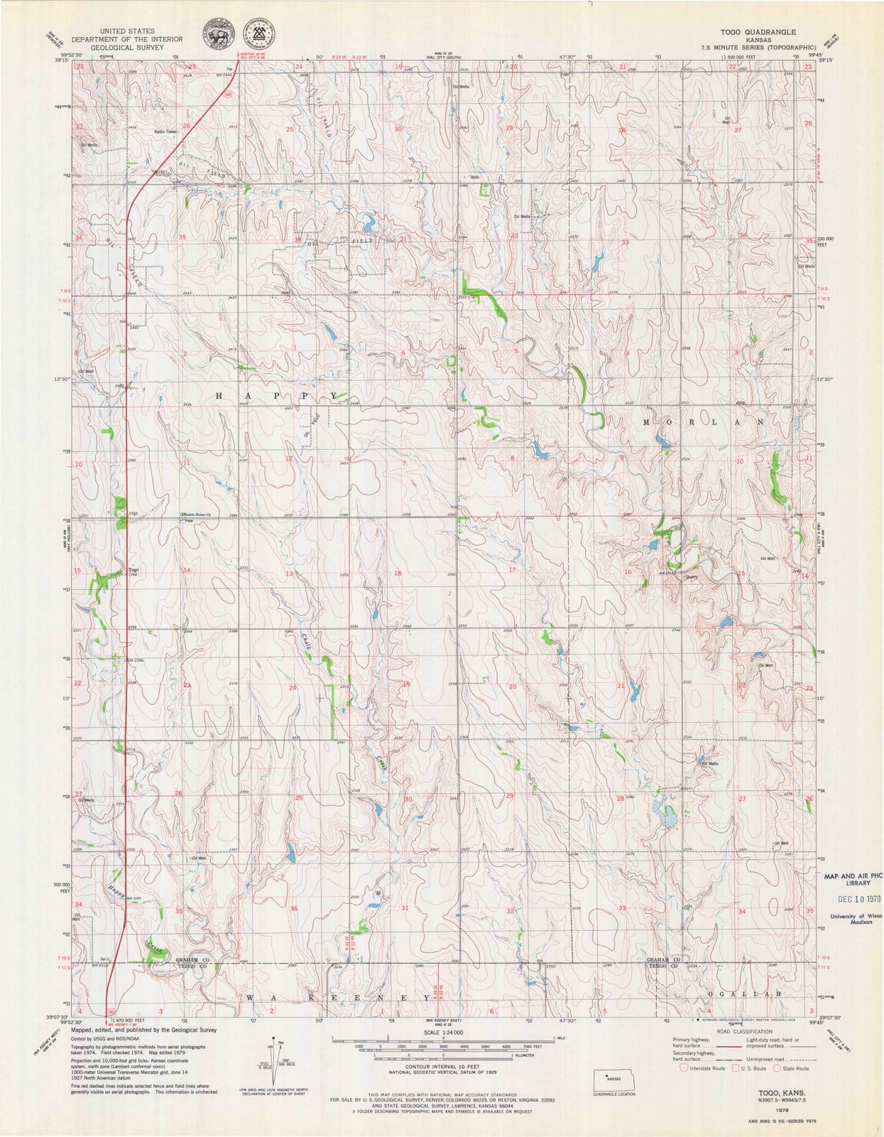 1979 Togo, KS - Kansas - USGS Topographic Map