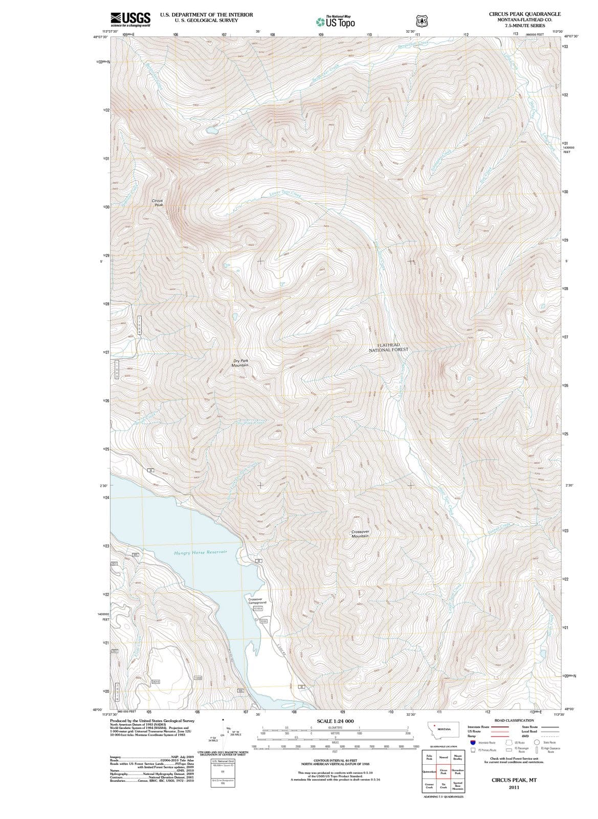 2011 Circus Peak, MT - Montana - USGS Topographic Map