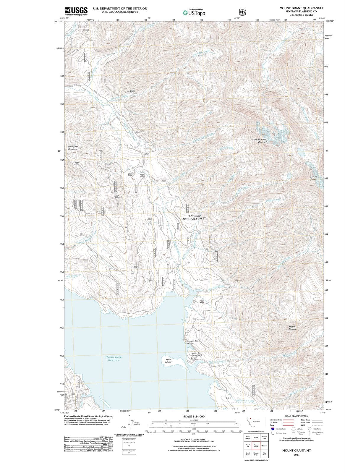 2011 Mount Grant, MT - Montana - USGS Topographic Map