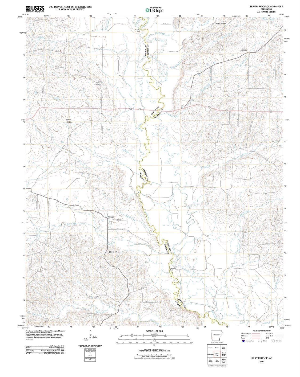 2011 Silver Ridge, AR - Arkansas - USGS Topographic Map