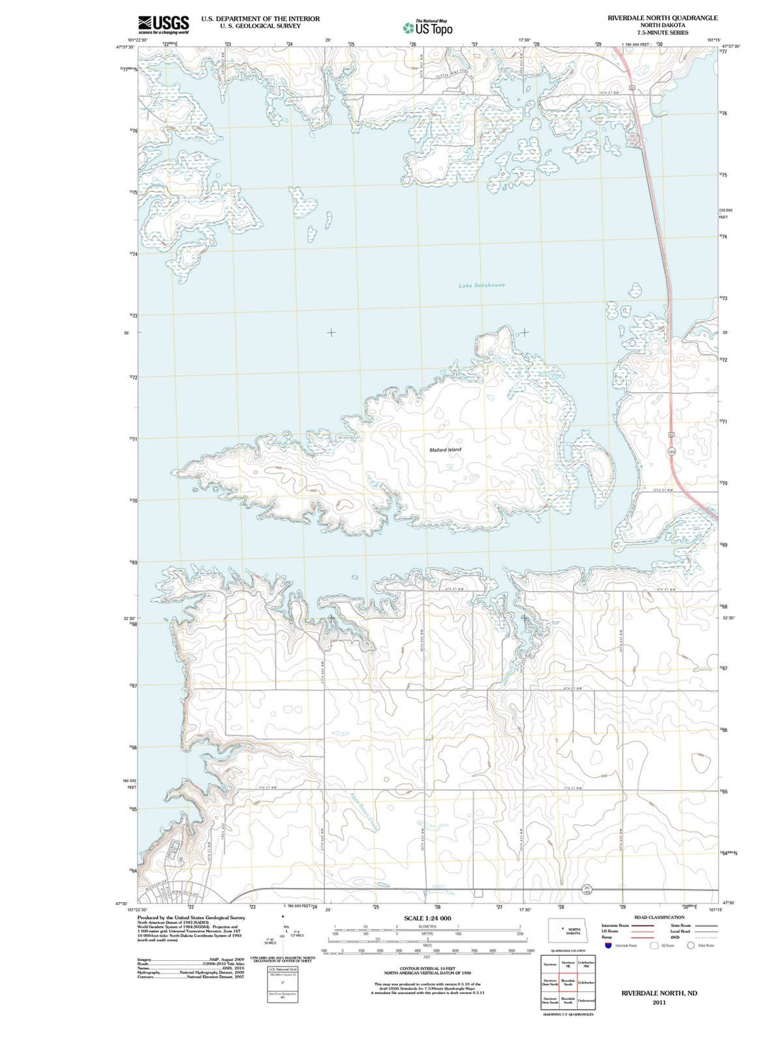 2011 Riverdale North, ND - North Dakota - USGS Topographic Map