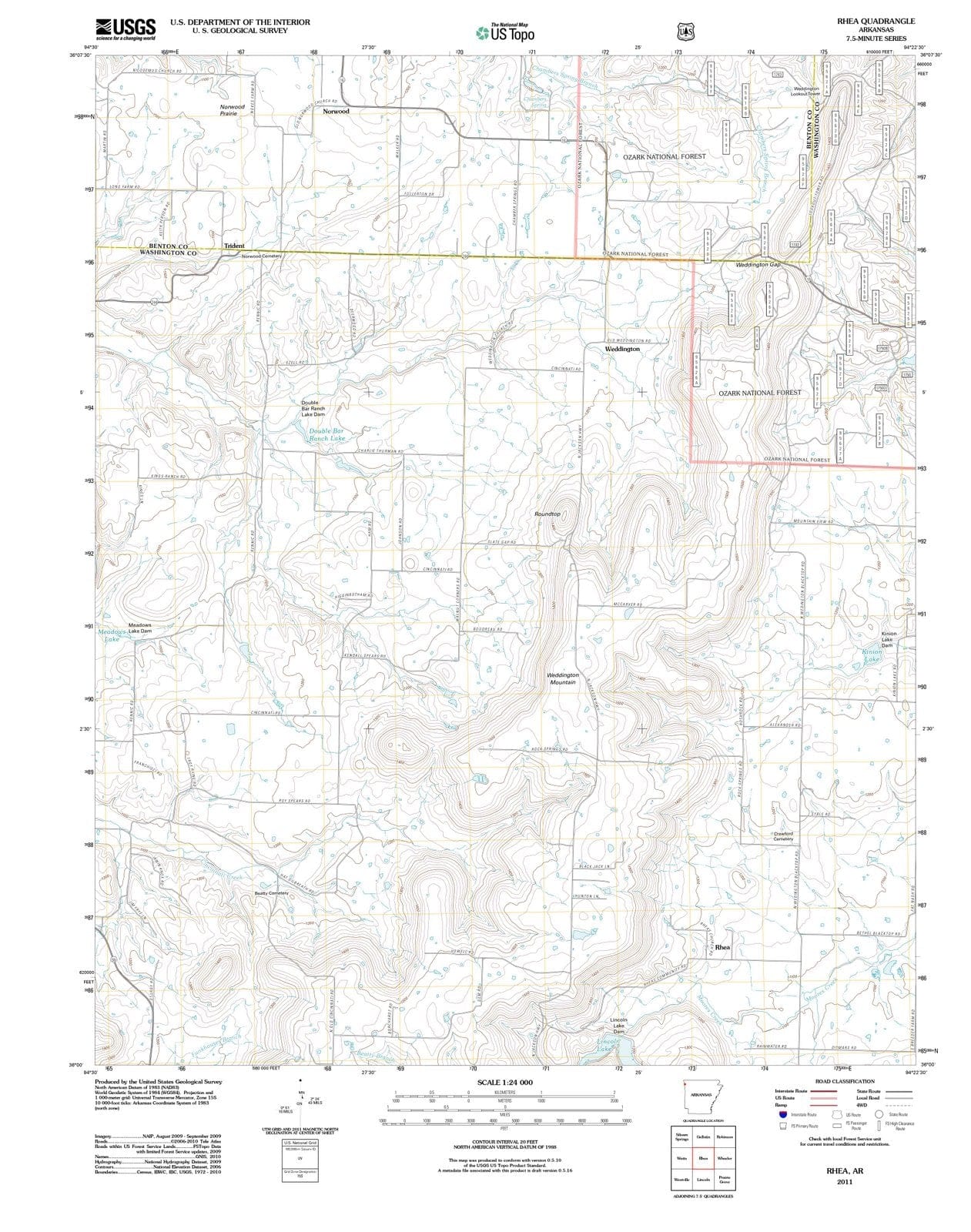 2011 Rhea, AR - Arkansas - USGS Topographic Map