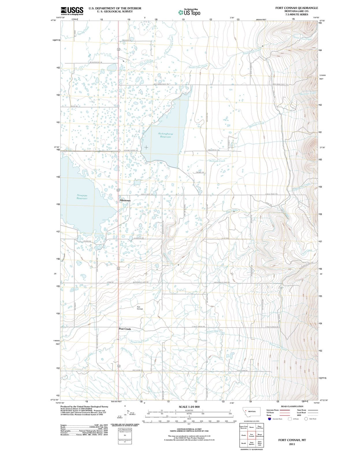 2011 Fort Connah, MT - Montana - USGS Topographic Map