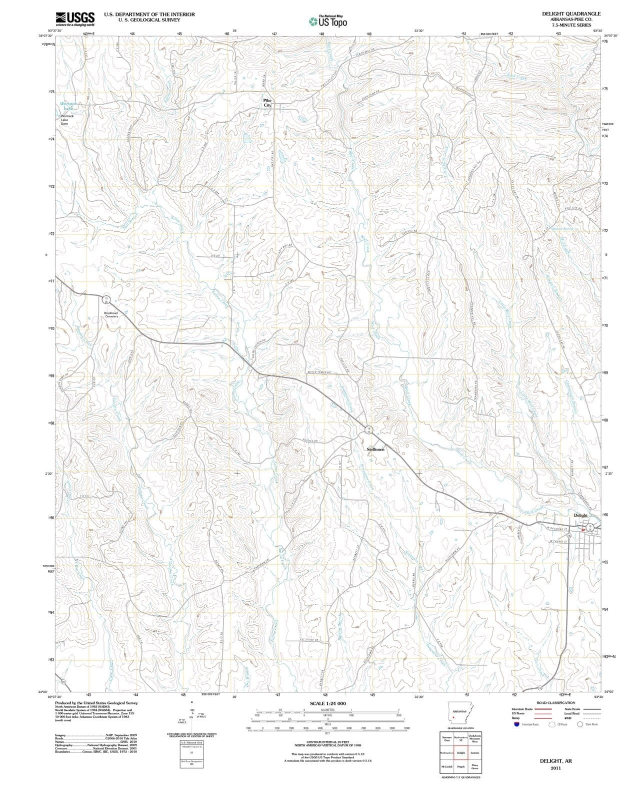 2011 Delight, AR - Arkansas - USGS Topographic Map