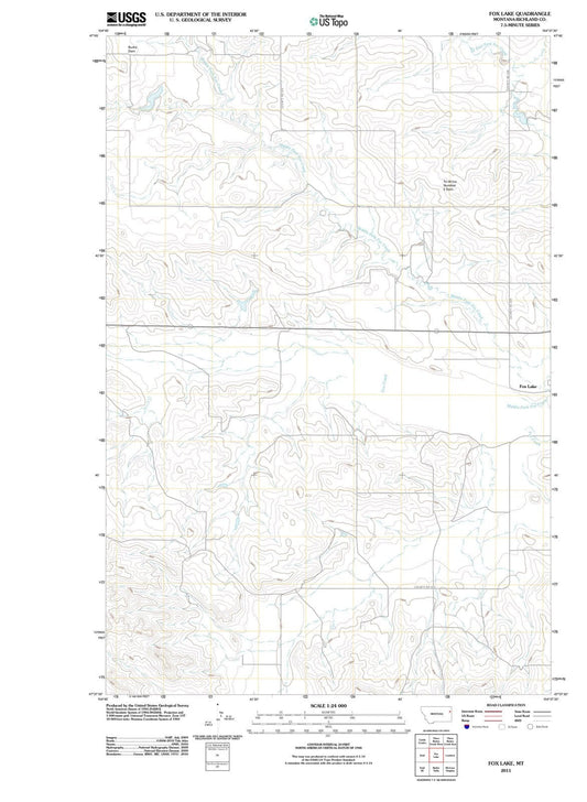 2011 Fox Lake, MT - Montana - USGS Topographic Map