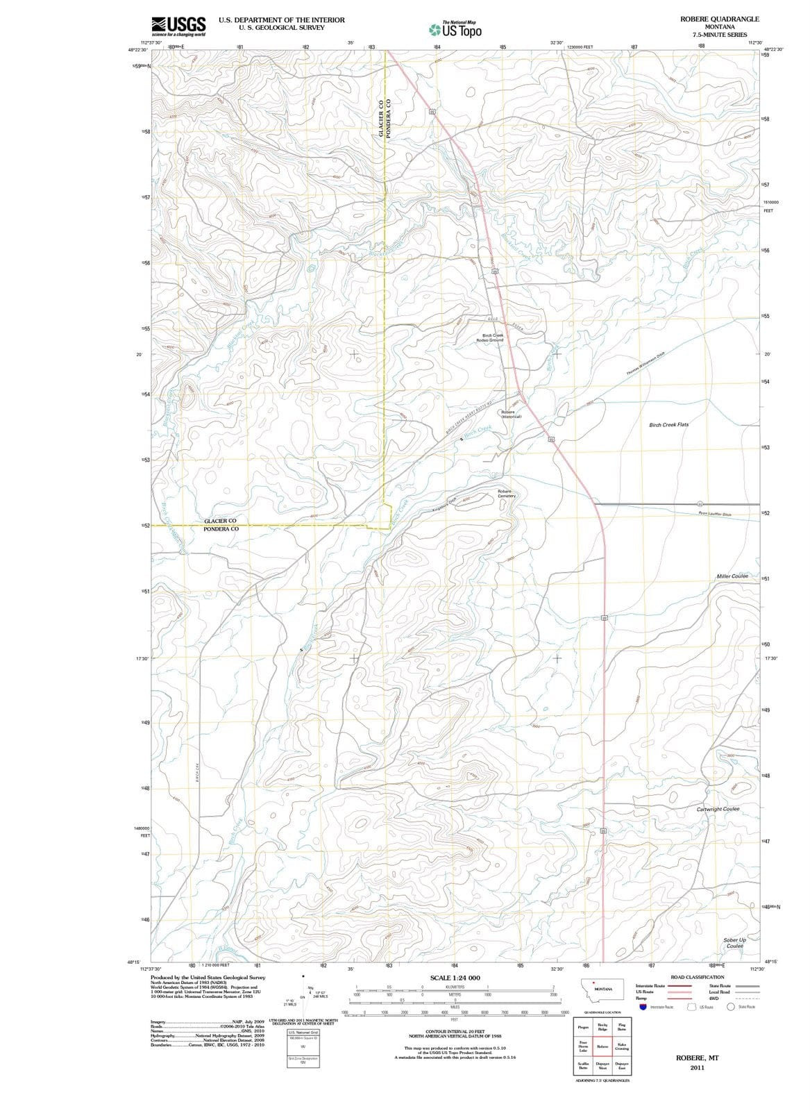 2011 Robere, MT - Montana - USGS Topographic Map