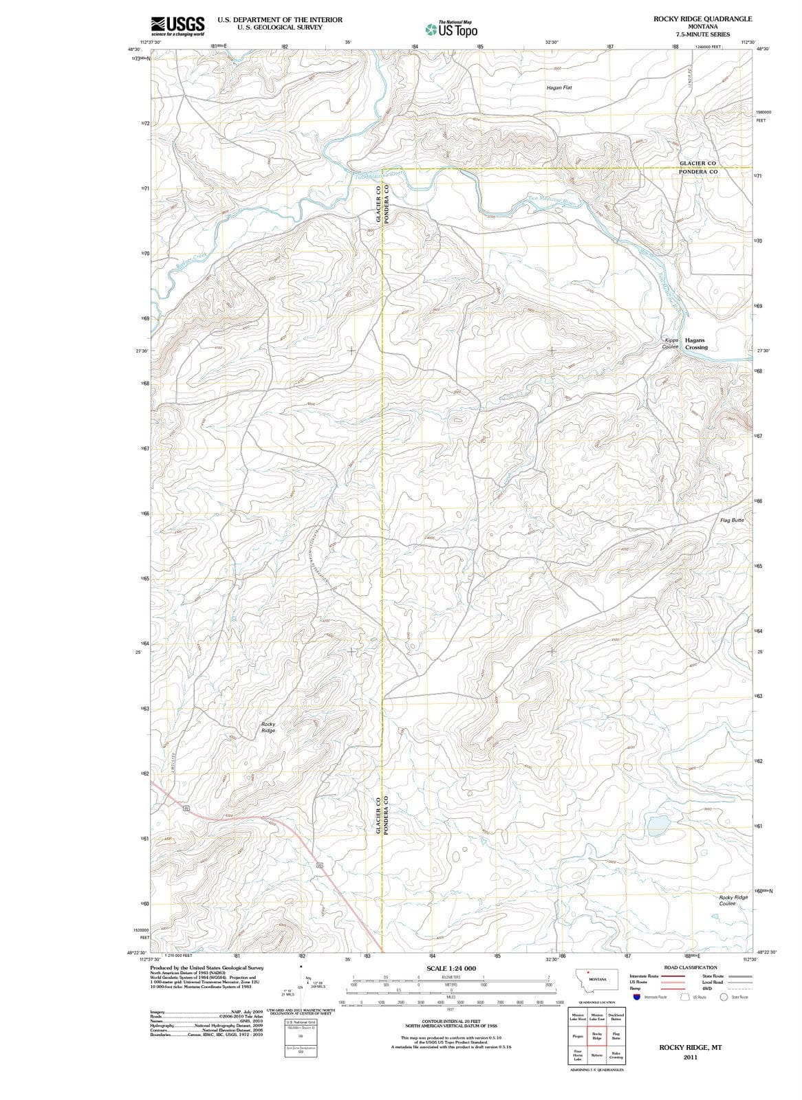 2011 Rocky Ridge, MT - Montana - USGS Topographic Map