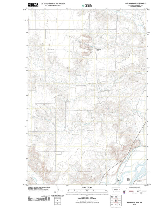 2011 Knife River Mine, MT - Montana - USGS Topographic Map