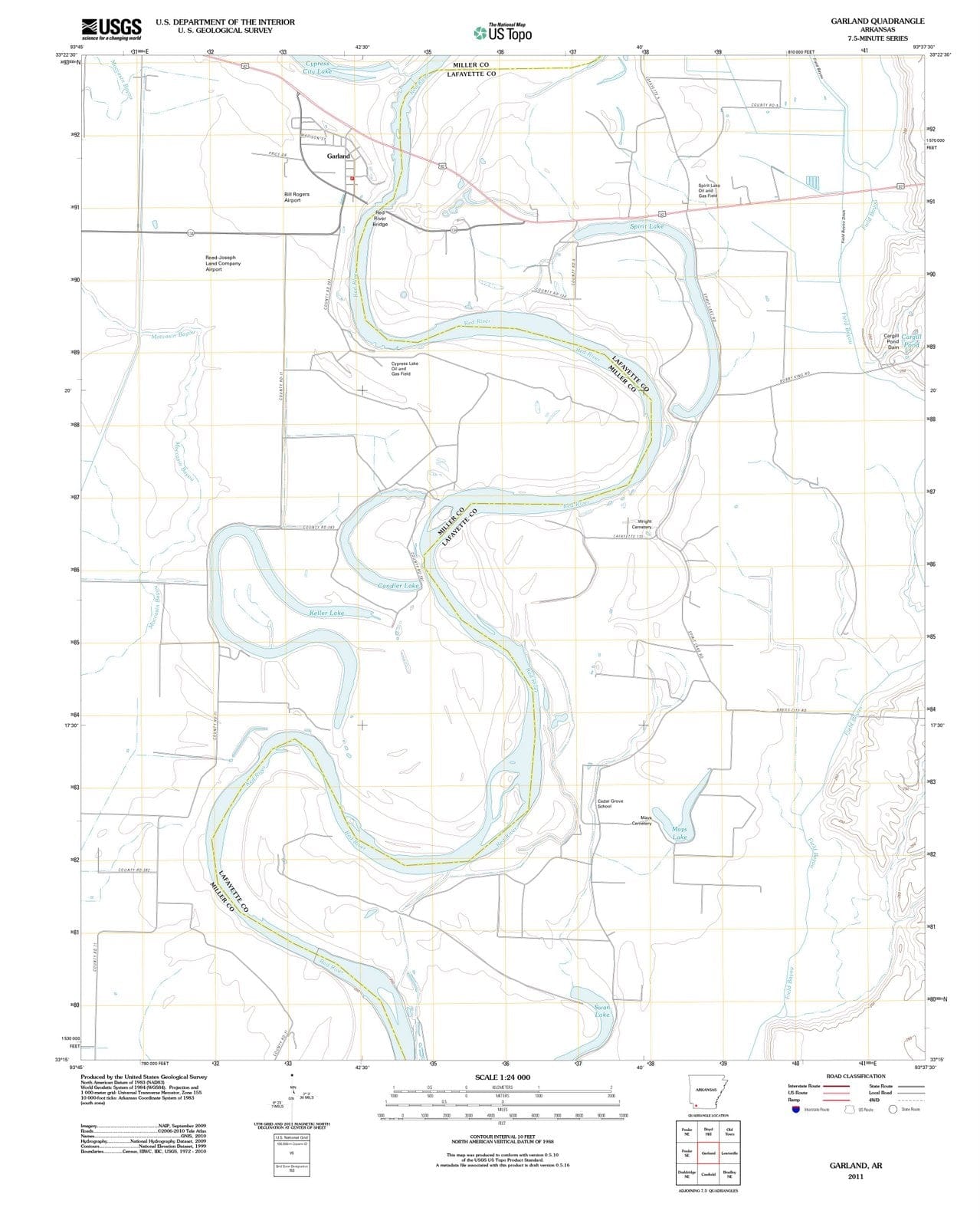 2011 Garland, AR - Arkansas - USGS Topographic Map