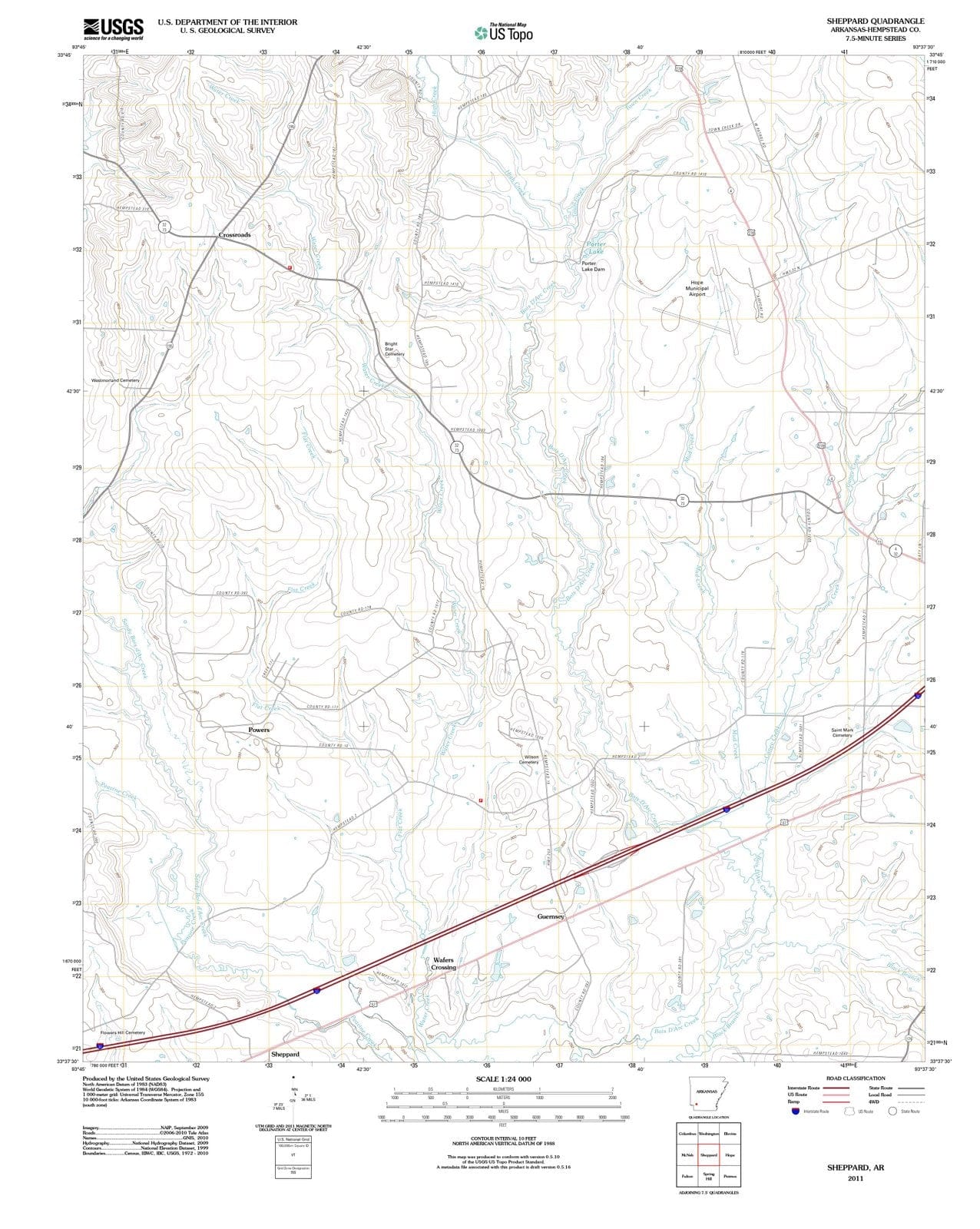 2011 Sheppard, AR - Arkansas - USGS Topographic Map