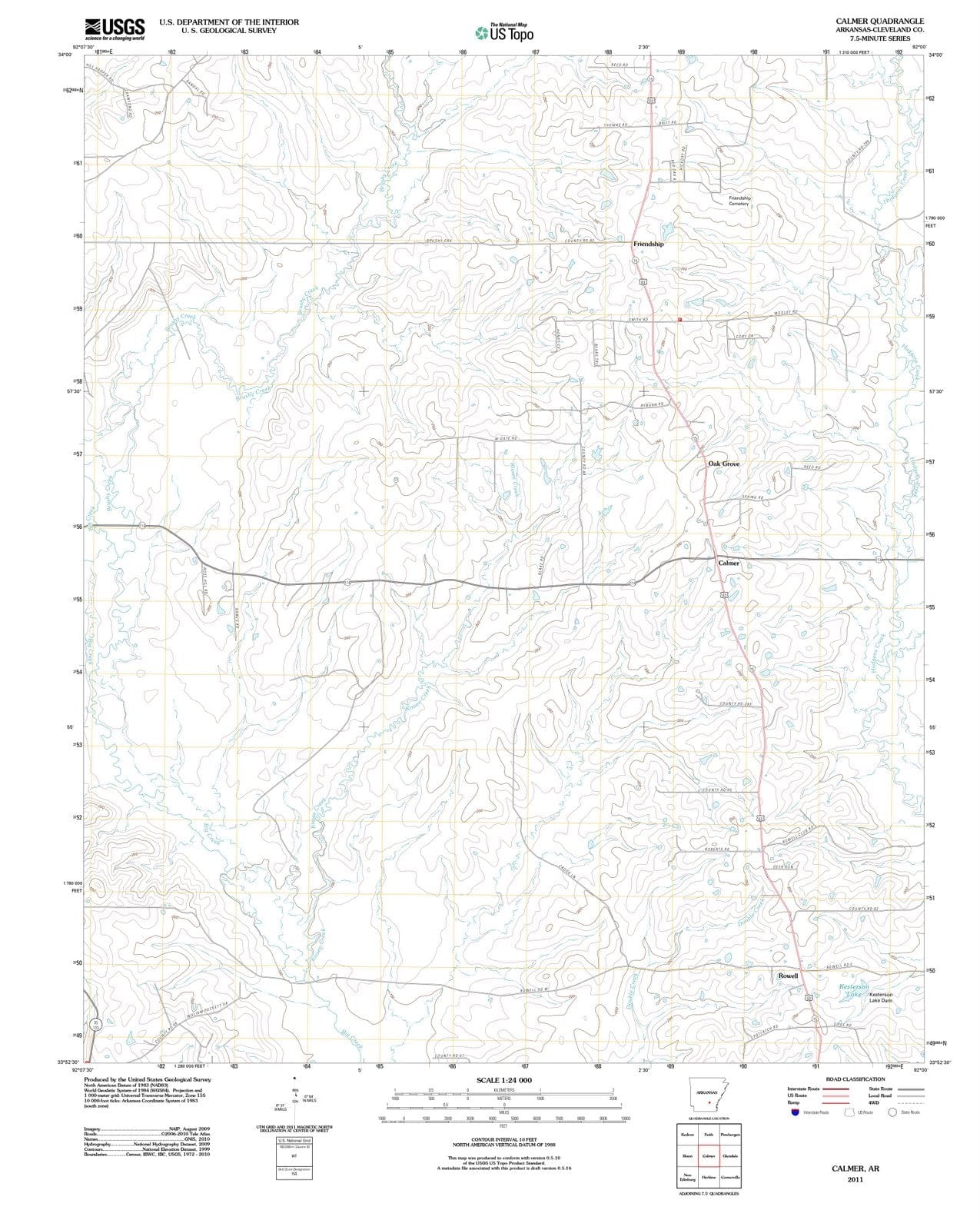 2011 Calmer, AR - Arkansas - USGS Topographic Map