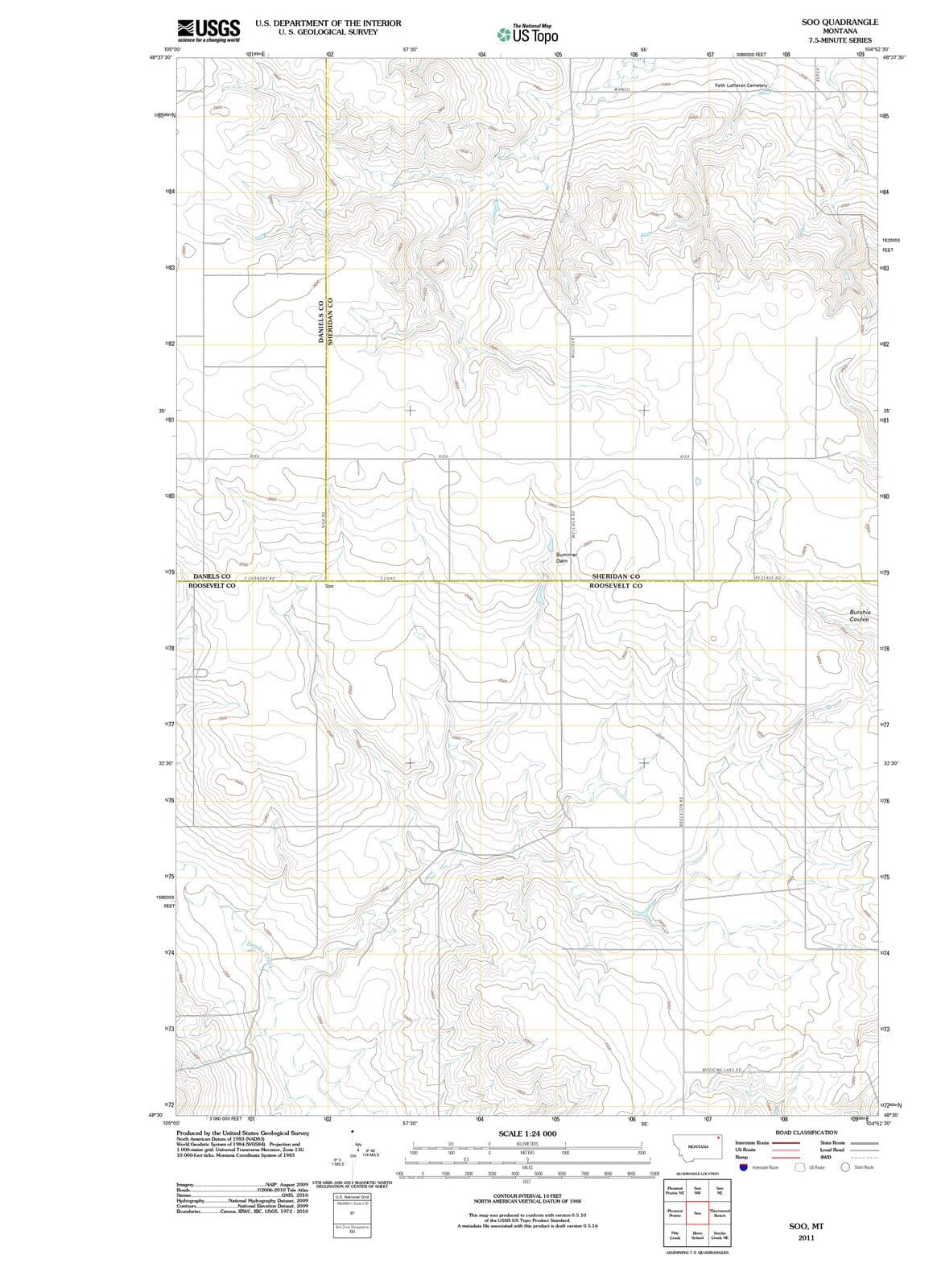 2011 Soo, MT - Montana - USGS Topographic Map
