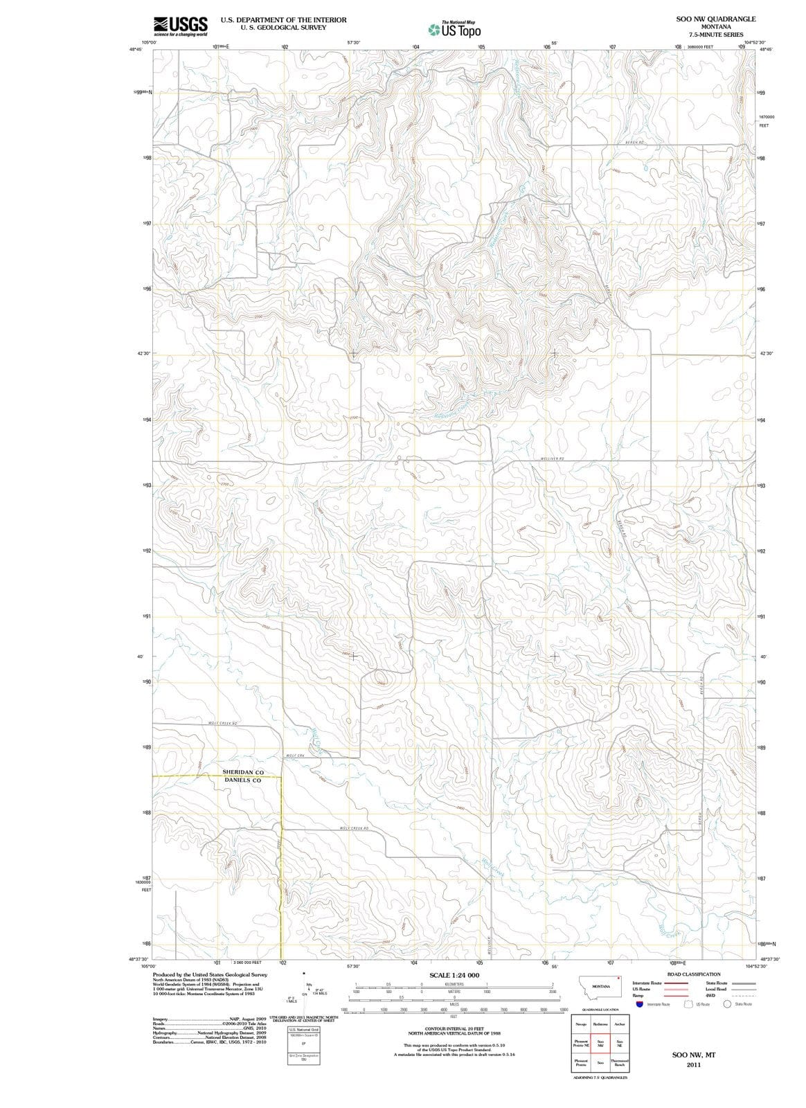 2011 Soo, MT - Montana - USGS Topographic Map